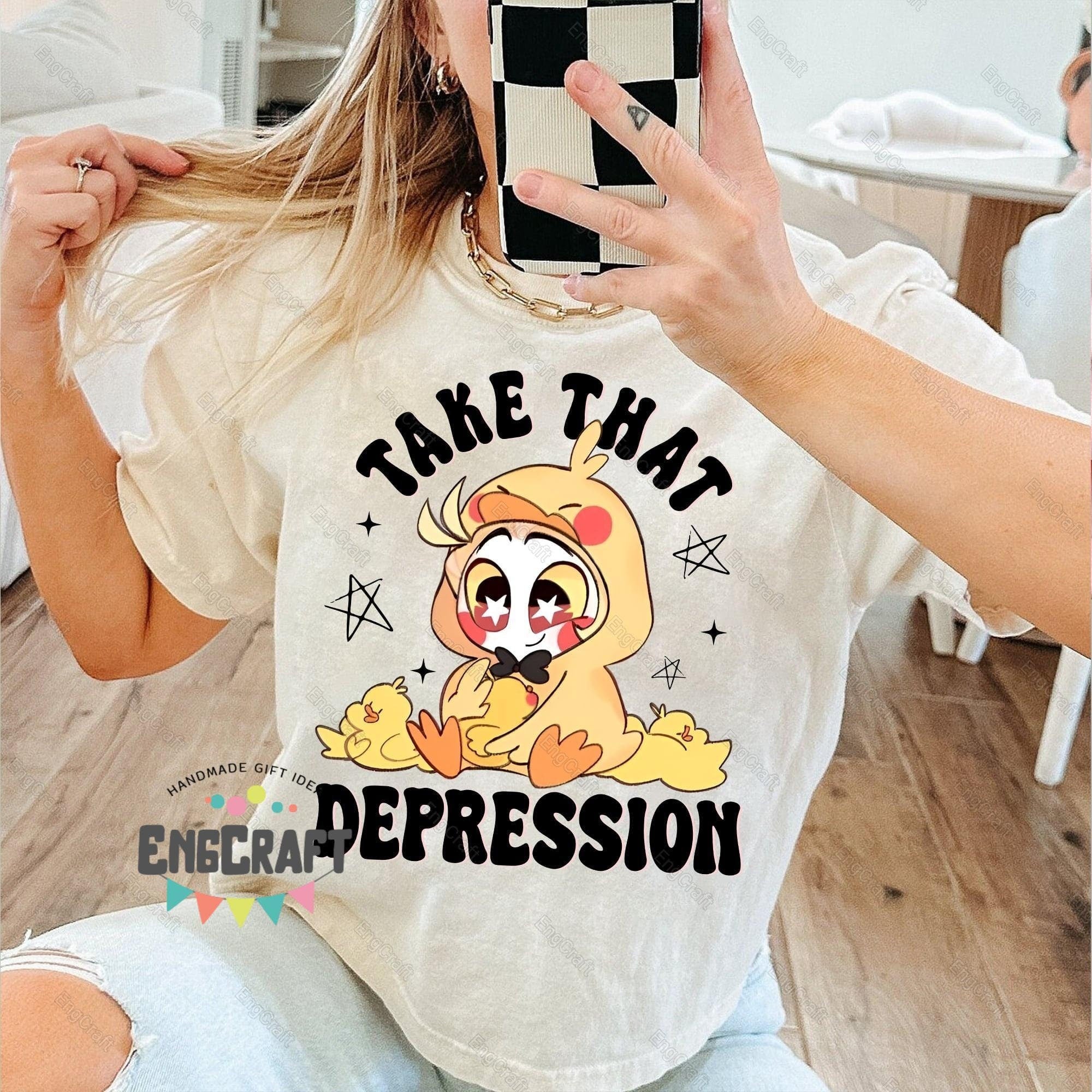 Halloween Lucifer Take That Depression Hazbin Hotel Shirt, Hazbin Hotel T-shirt, Lucifer Morning shirt, Cute Anime Shirt, Anime Tee MS1708 10