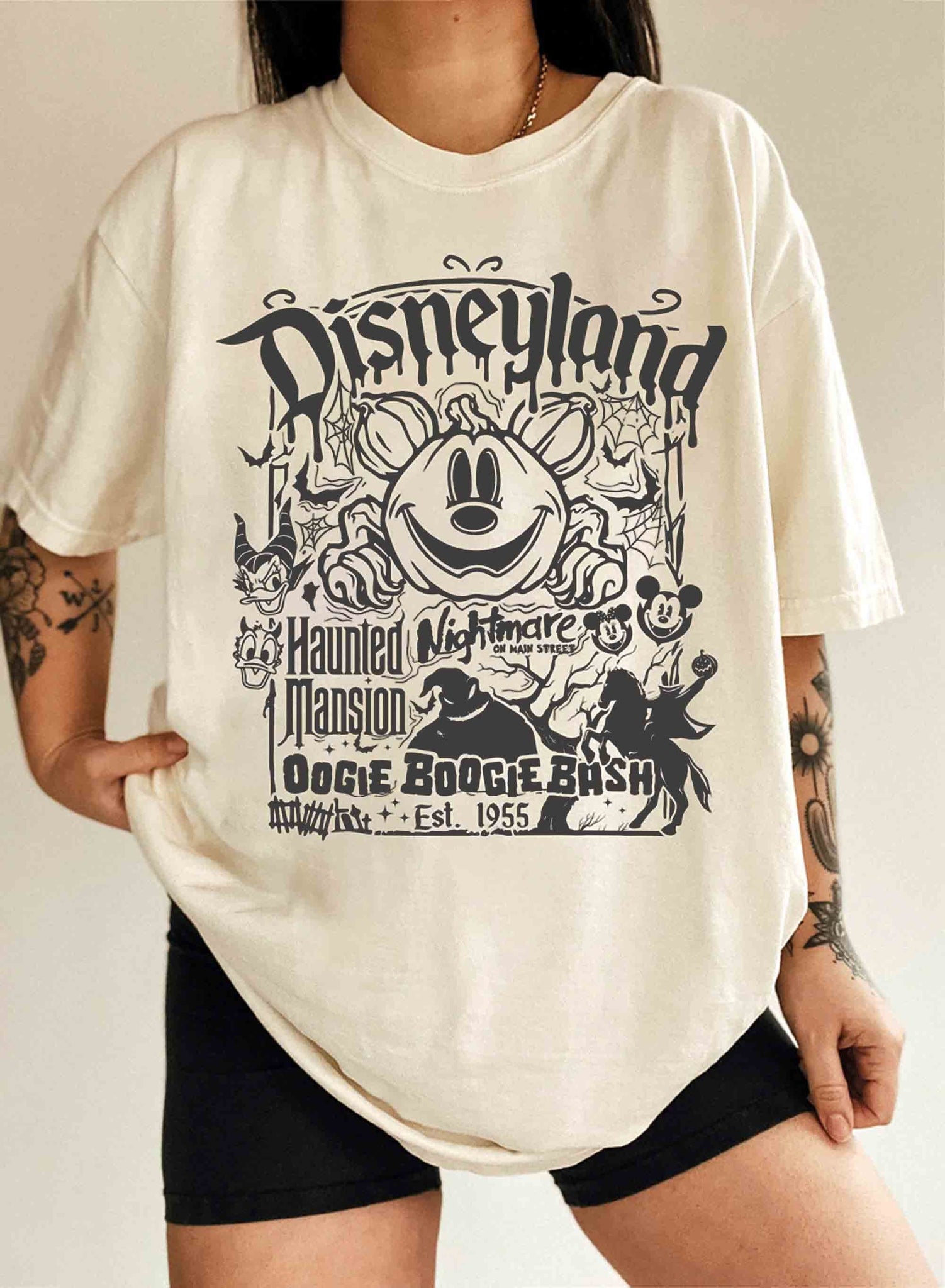 Retro Disneyland Est.1955 Halloween Shirt, Oogie Boogie Bash Shirt, Nightmare on Main Street Shirt, Disney Halloween Shirt, Hallowee GiftHW1608 02