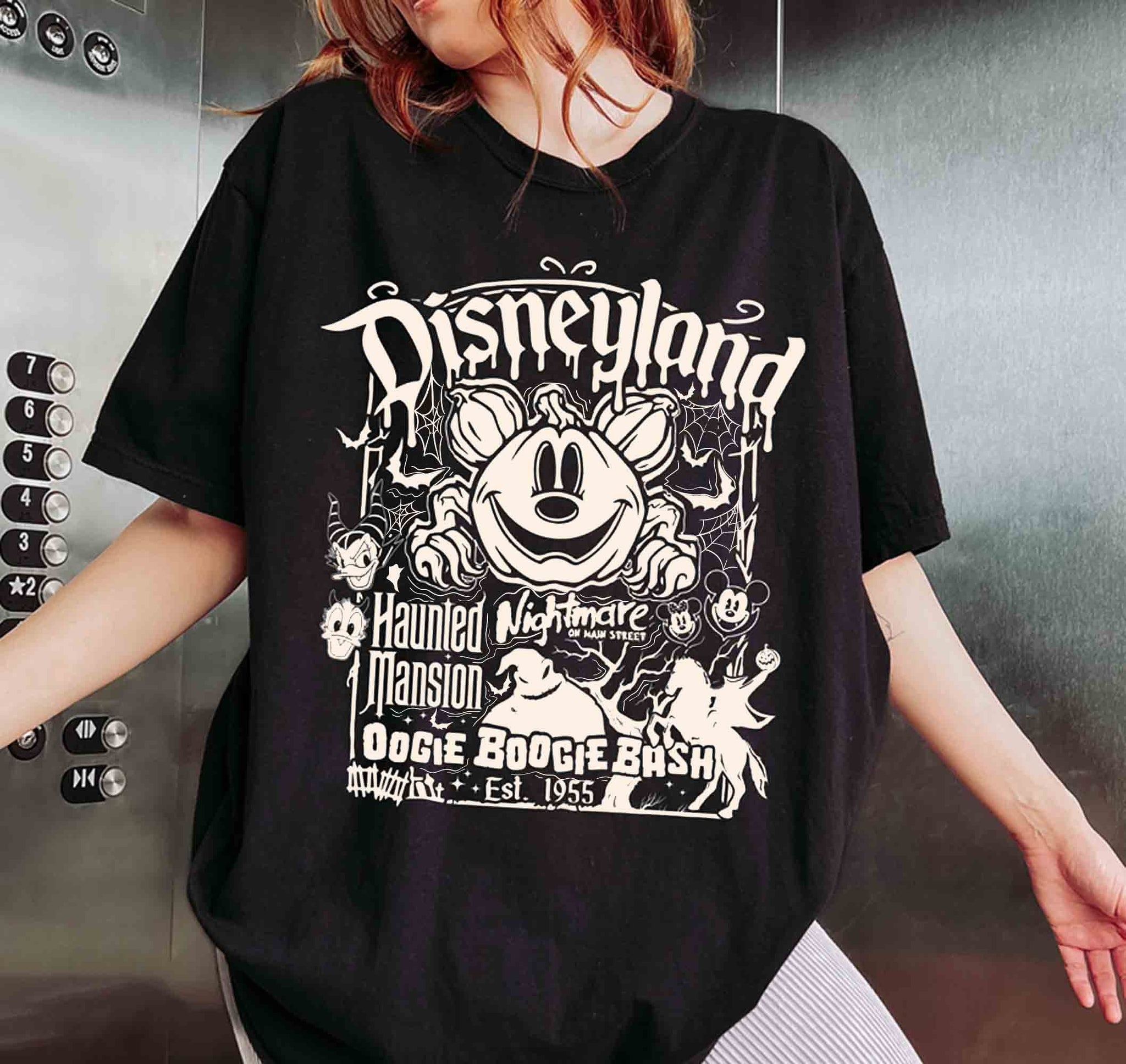 Retro Disneyland Est.1955 Halloween Shirt, Oogie Boogie Bash Shirt, Nightmare on Main Street Shirt, Disney Halloween Shirt, Hallowee GiftHW1608 02
