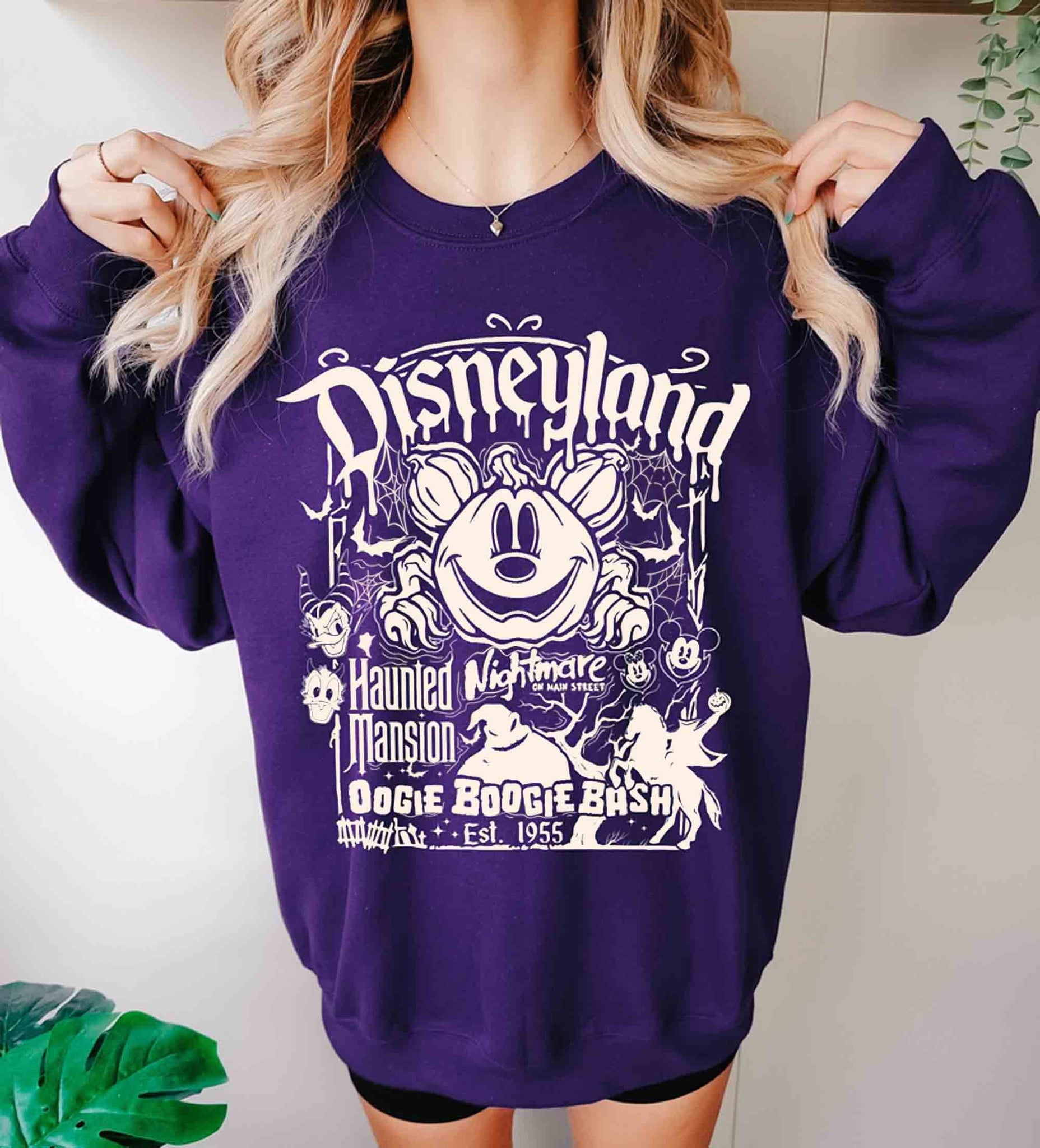 Retro Disneyland Est.1955 Halloween Shirt, Oogie Boogie Bash Shirt, Nightmare on Main Street Shirt, Disney Halloween Shirt, Hallowee GiftHW1608 02