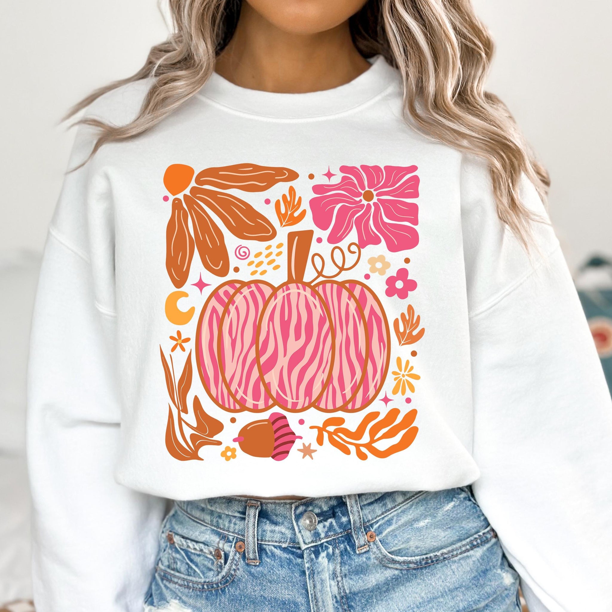 Leopard Pink Pumpkin Shirt, Boho Floral Fall Shirt, Retro Fall Shirt, Autumn Vibes Shirt, Pumpkin Season Shirt, Leopard Pumpkin Shirt, Fall Sublimation HW1908 17