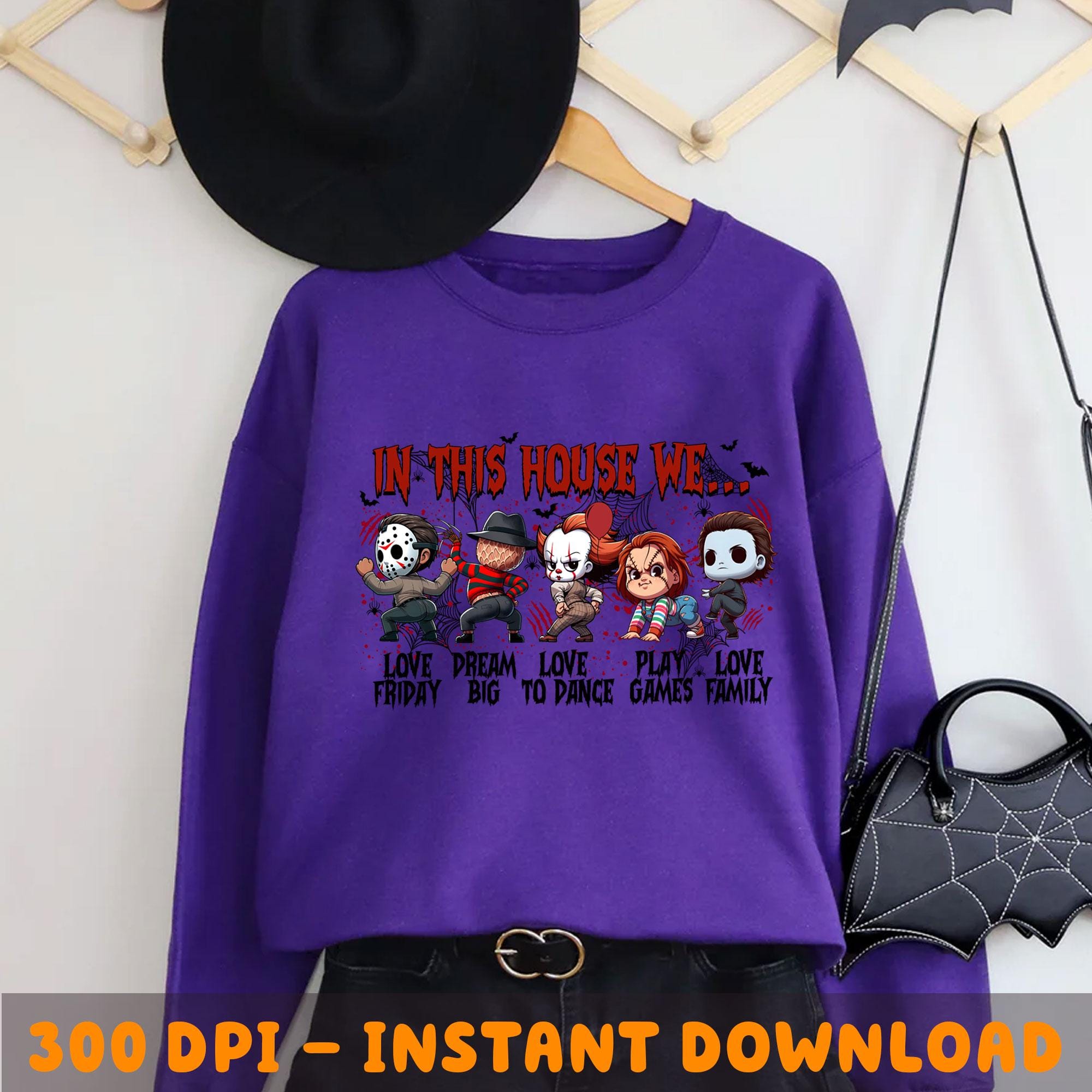 Halloween Horror Characters shirt, Friends Horror Characters shirt, Halloween shirt, Horror Movie Killers, There're Some Horrors In This House shirtHW1608 07