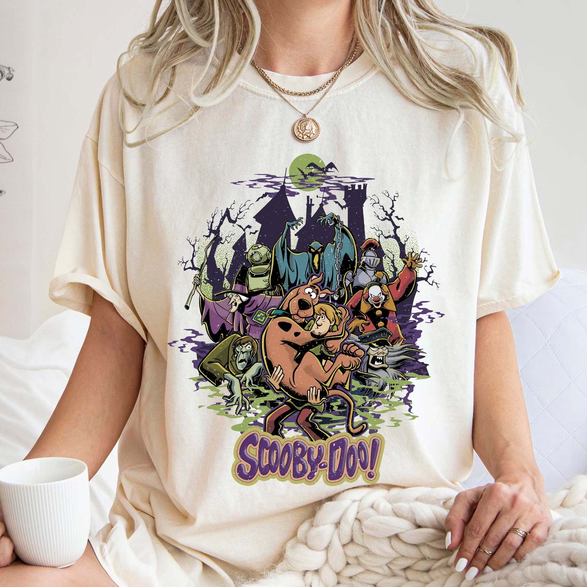 Retro Halloween 90s Movies Shirt, Vintage Halloween Sweatshirt, Shirt for Women, Spooky Shirt, Gift for Friend, Vintage Scoobydoo Shirt HW1708 12