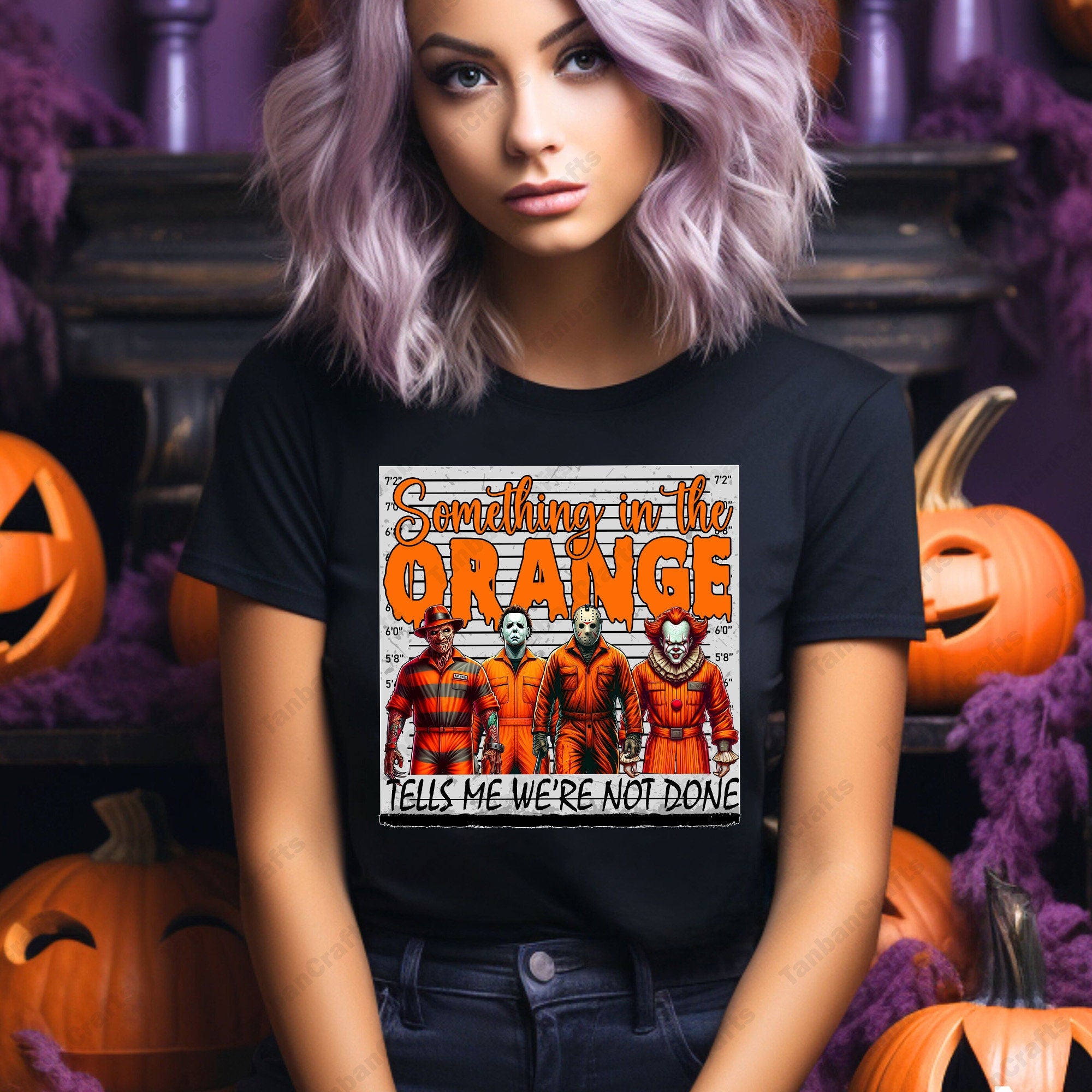 Something In The Orange Shirt, Funny Halloween Shirt, Retro Halloween Shirt, Scary Movie Shirt, Horror Movie Killers Shirt, Fall Shirt Design HW1708 13