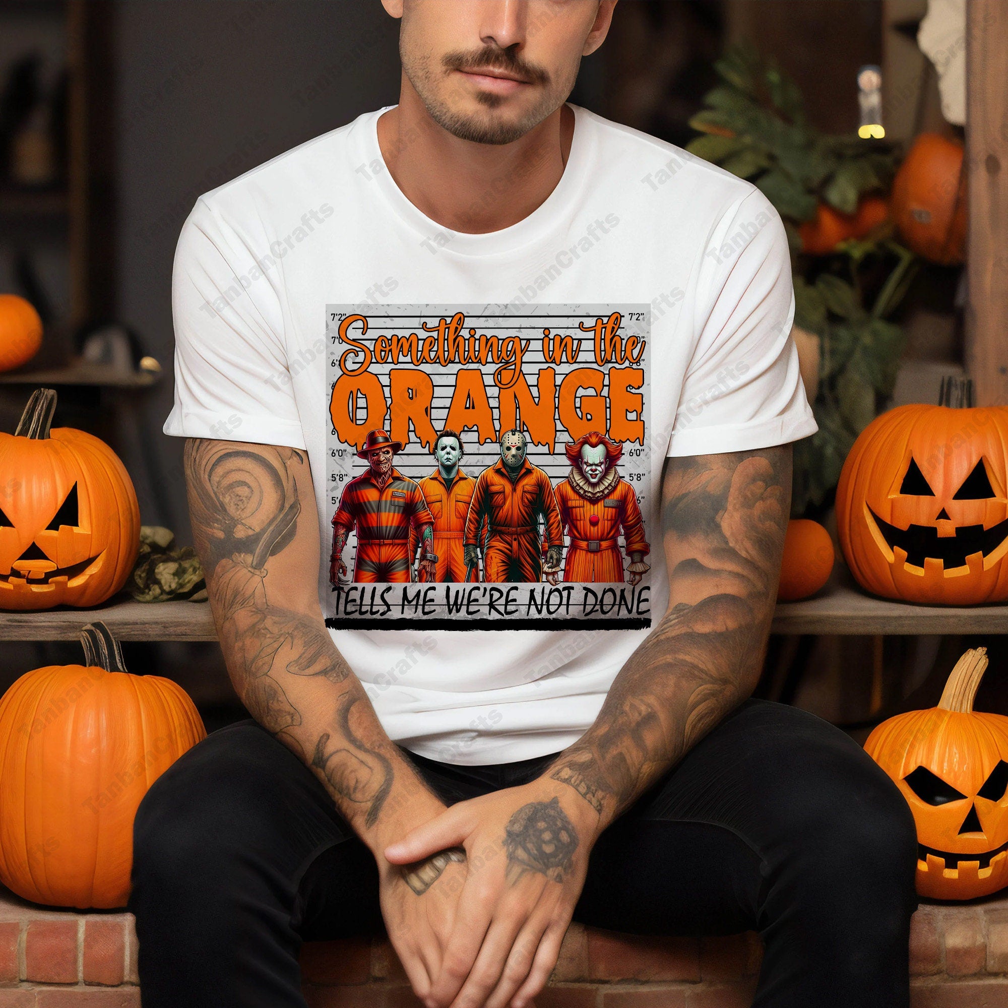Something In The Orange Shirt, Funny Halloween Shirt, Retro Halloween Shirt, Scary Movie Shirt, Horror Movie Killers Shirt, Fall Shirt Design HW1708 13