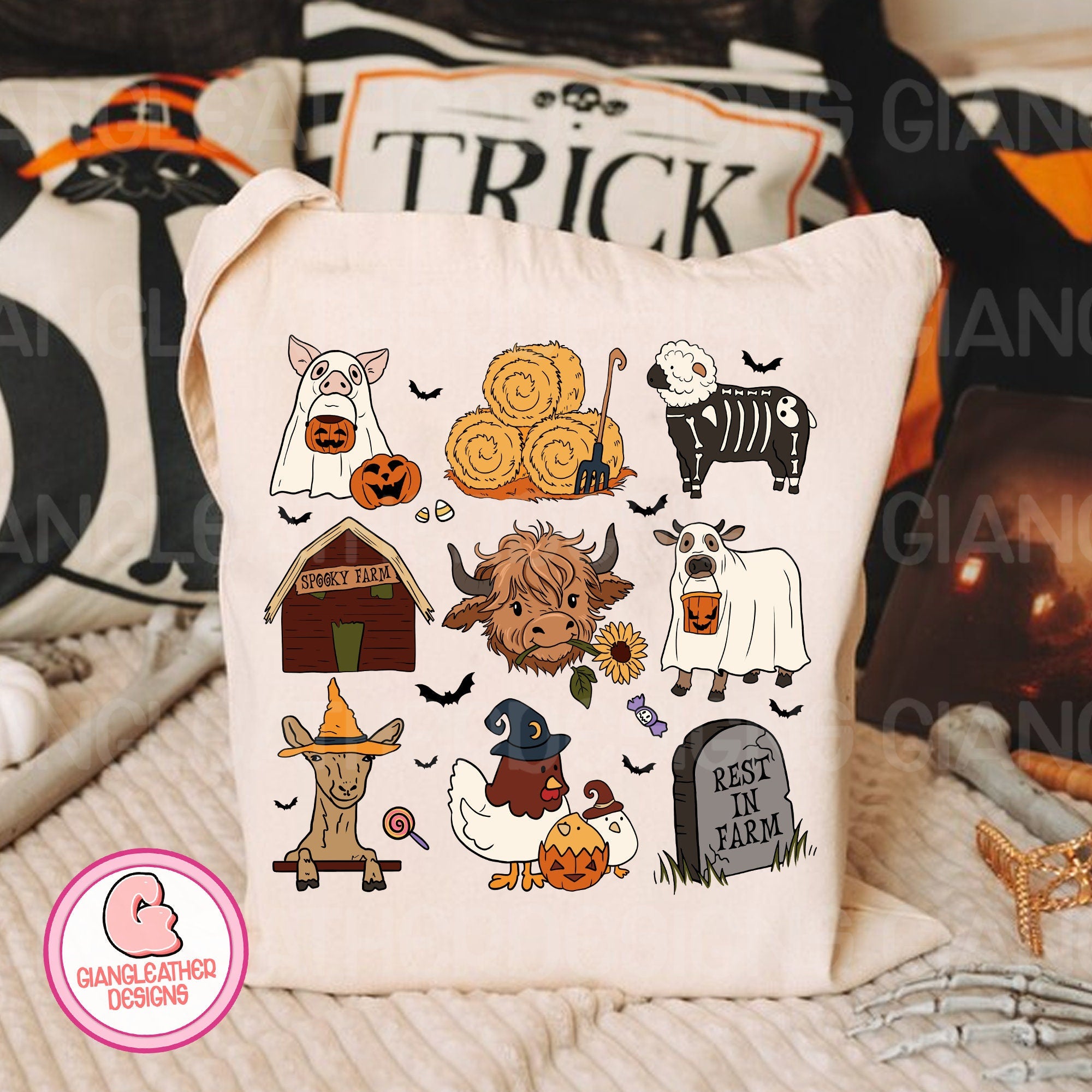 Highland Cow Halloween Shirt,Halloween Shirt,spooky farm Shirt,Western Halloween,Funny Halloween animals Shirt,Ghost Chicken Shirt,Farm Animal Shirt HW1908 21