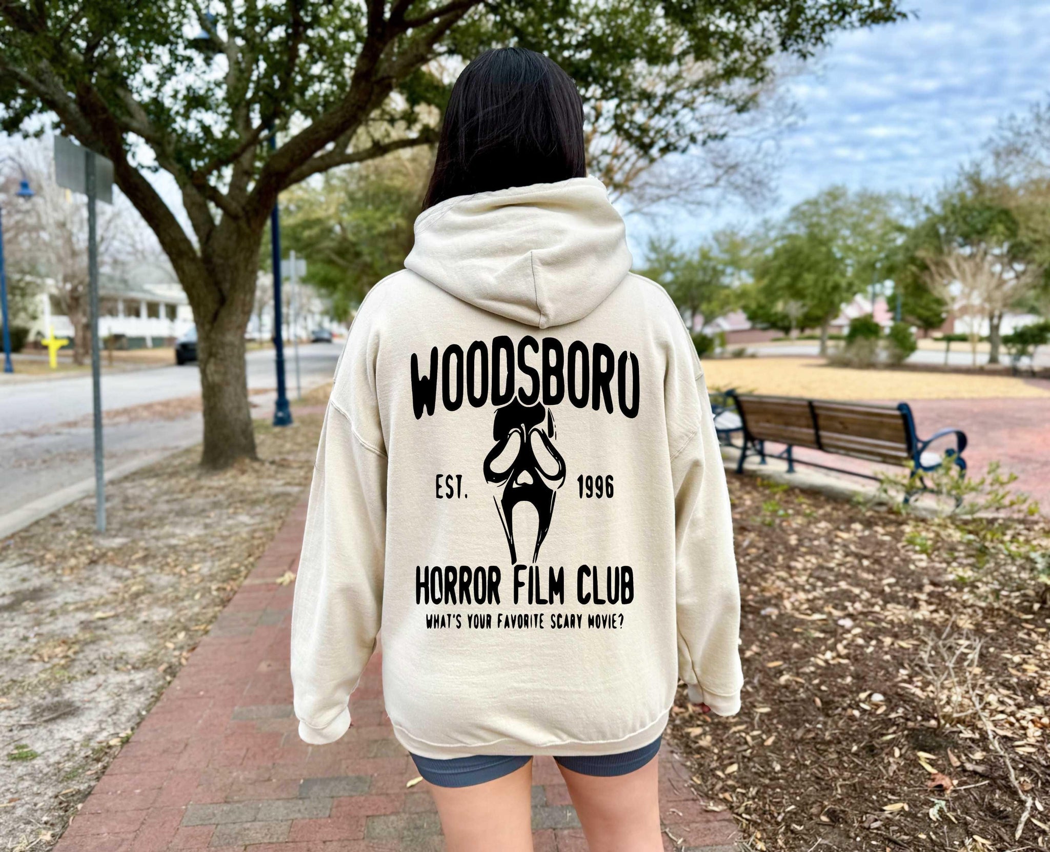 Woodsboro Horror Film Hoodie, Horror Film Club Shirt, Woodsboro Scream, Scream Ghost Shirt, Stay Spooky Shirt, Horror Sweatshirt, Halloween HWN2008 02