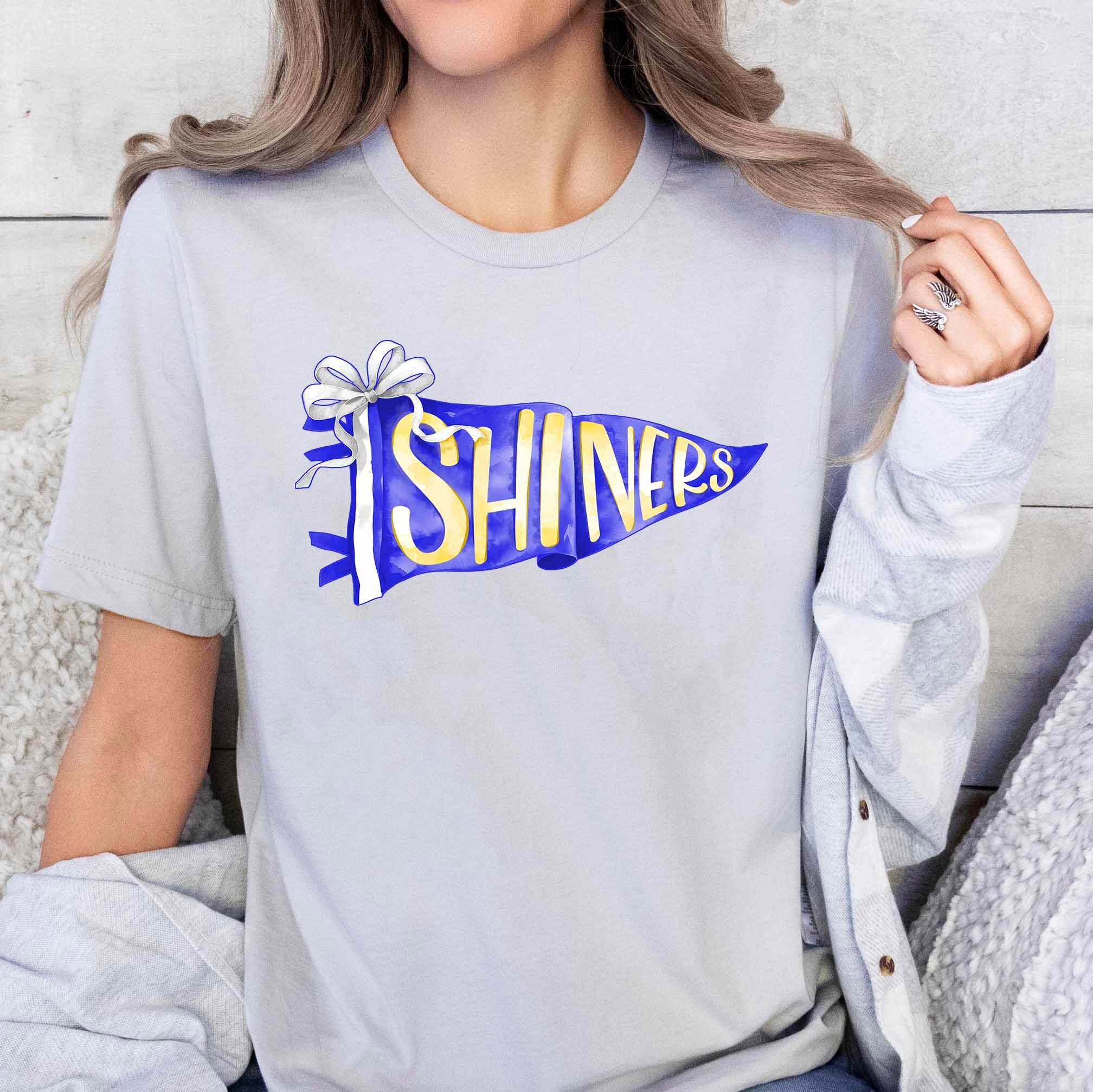 Custom Watercolor Pennants Flag Mascot Shirt, Girly Mascot shirt, School Spirit Shirt, Matching Team Tee, Personalized School Team SC1908 02