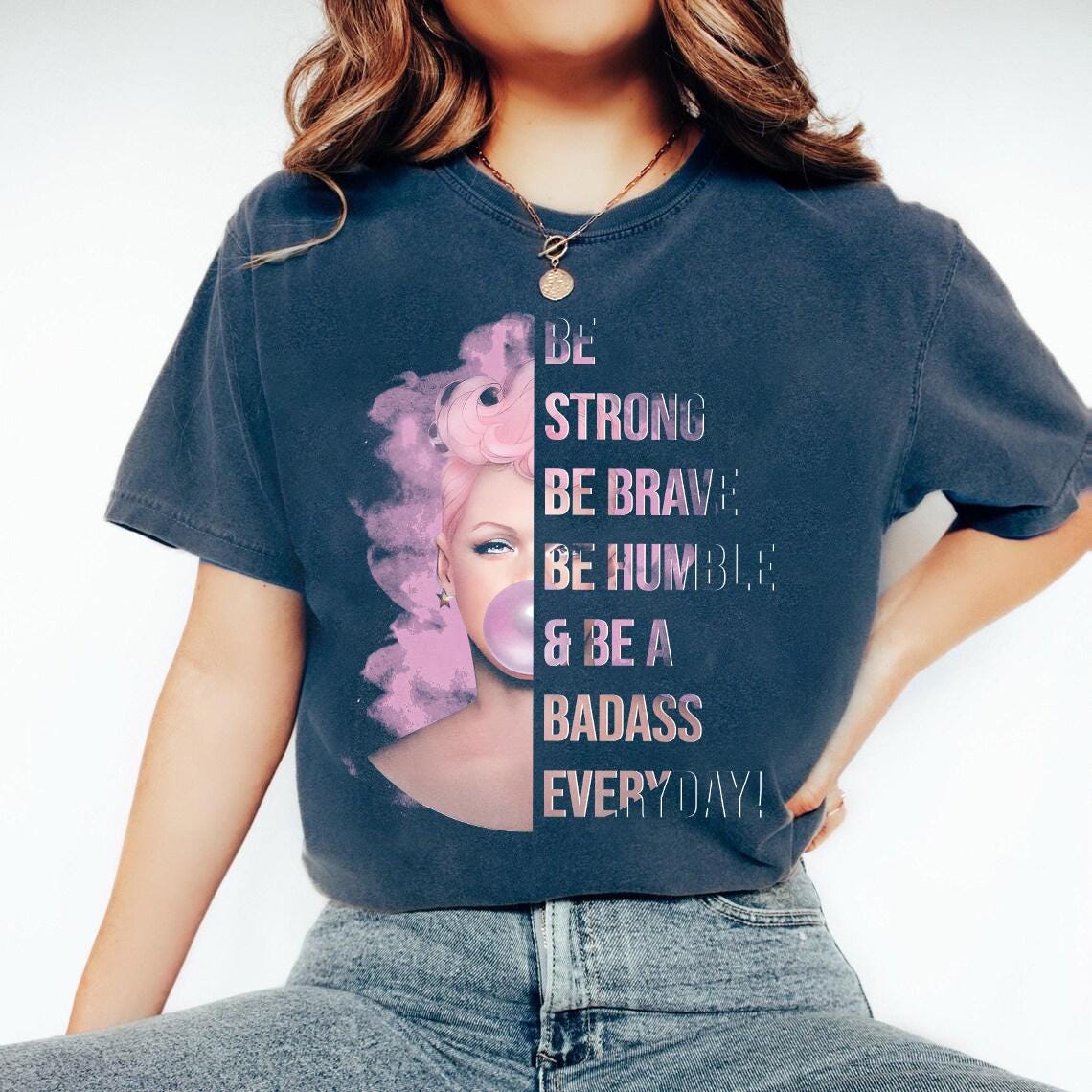 P!nk Be Strong Shirt, Pink Singer Tour Tee, Summer Carnival 2024 Shirt, Pink Music Festival Shirt, Trustfall Album Shirt, Pink Gift For Fan MS1708 07