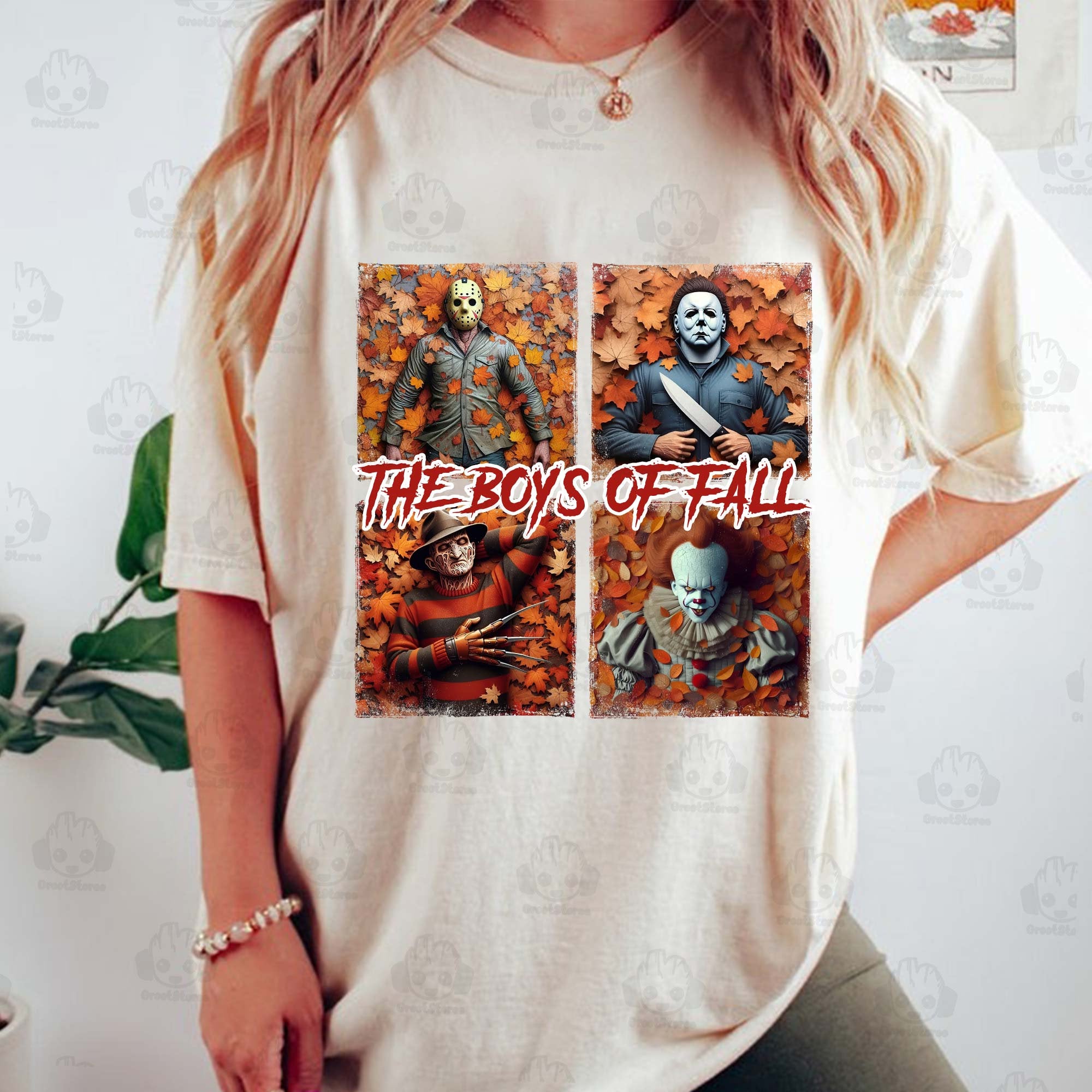 Halloween Horror Characters Shirt, The Boys Of Fall Shirt, Halloween Killer Daily Life Shirt, Scary Movie Shirt, Halloween Shirt,   HW1908 02