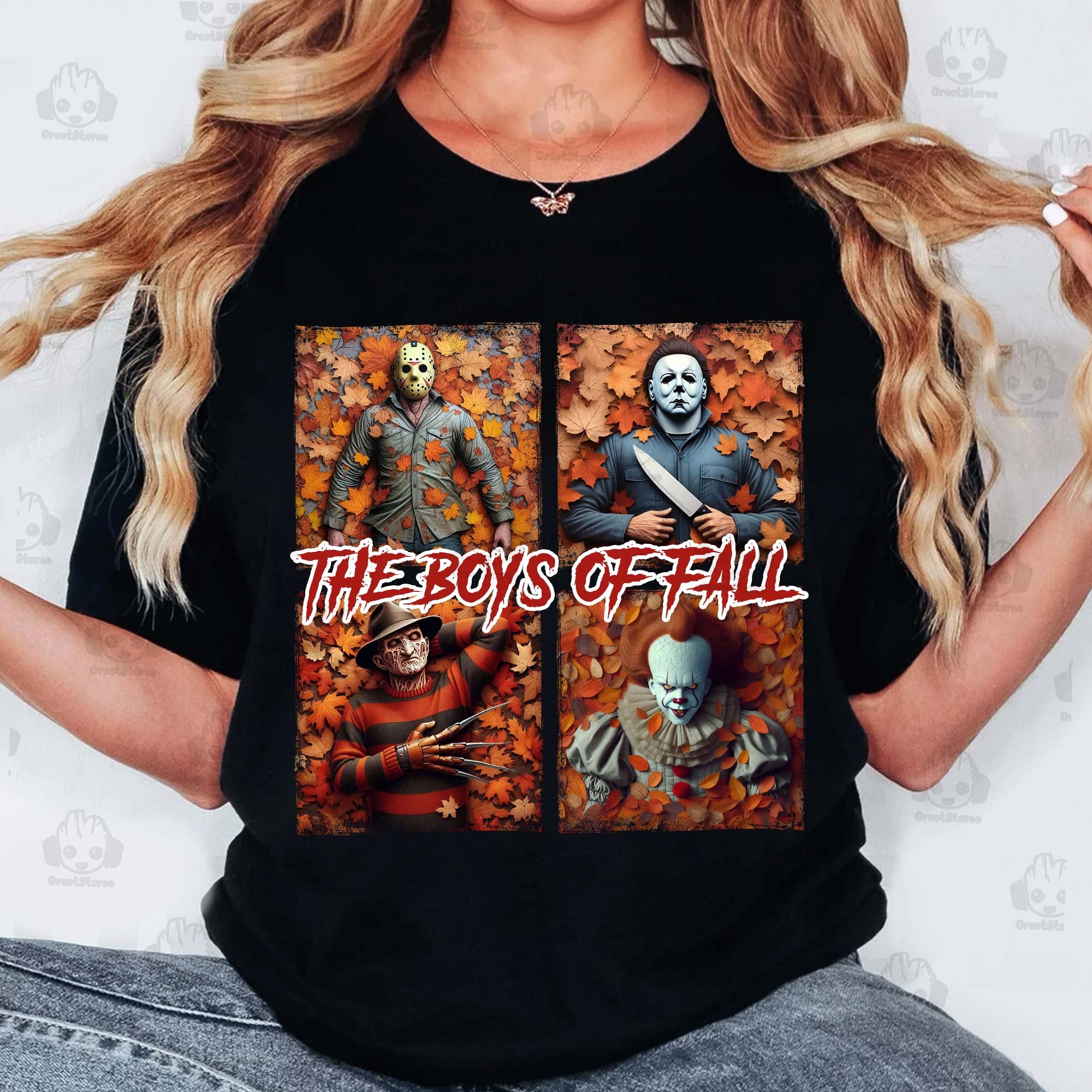 Halloween Horror Characters Shirt, The Boys Of Fall Shirt, Halloween Killer Daily Life Shirt, Scary Movie Shirt, Halloween Shirt,   HW1908 02