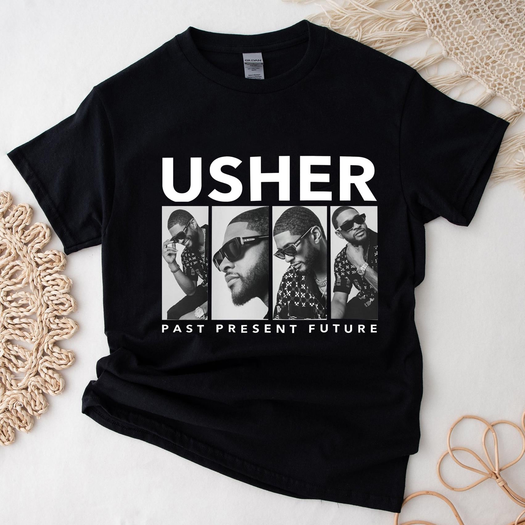New Usher Concert Shirt, Retro Graphic R&B Concert Shirt, Usher Coming Home Tour Shirt, Usher Concert Group Shirt MS1908 10