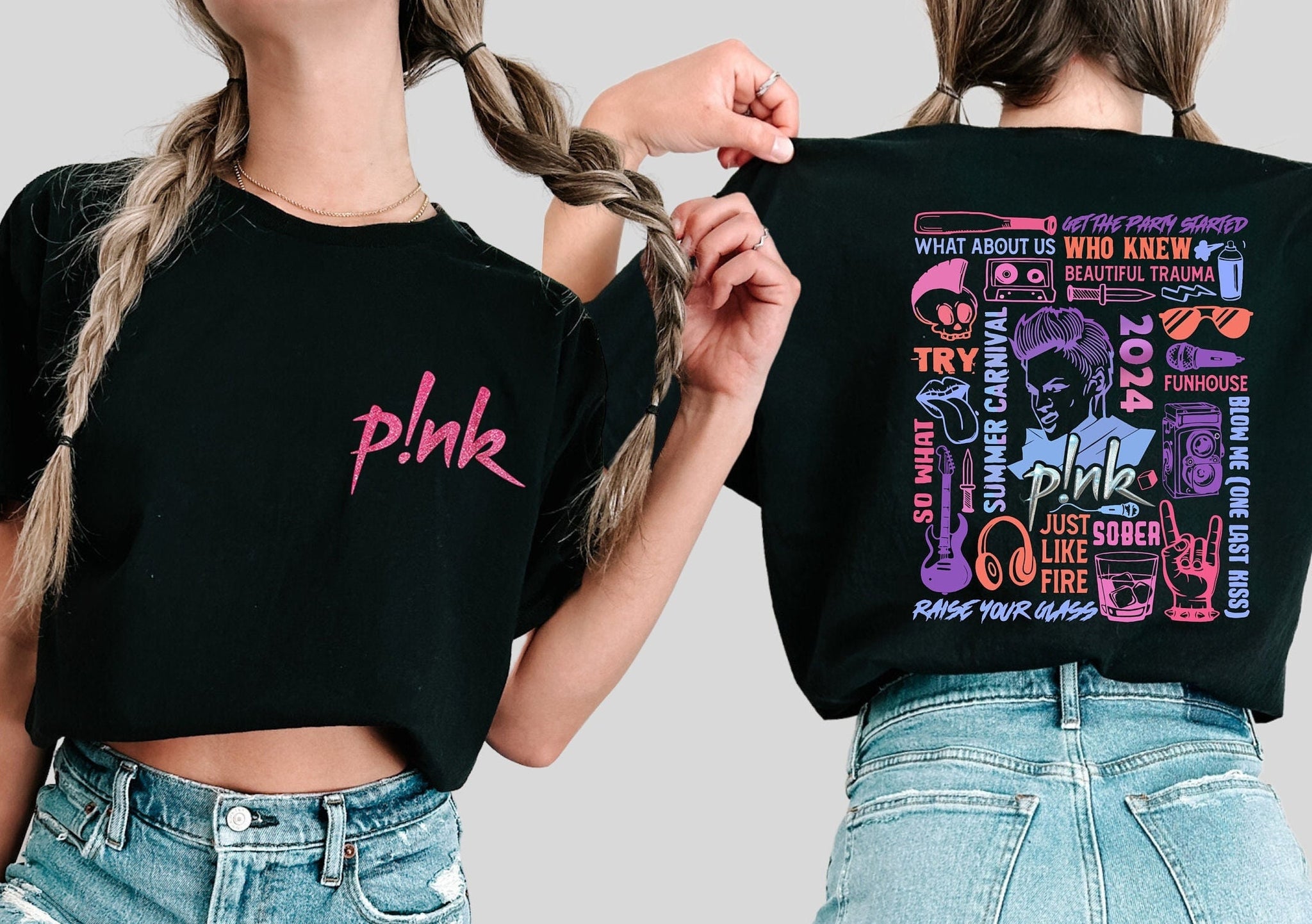 P!nk Pink Singer Summer Carnival 2024 Tour Shirt,Pink Fan Lovers Shirt,Music Tour 2024 Shirt,Trustfall Album Shirt,Concert 2024 P!nk shirt MS2008 10