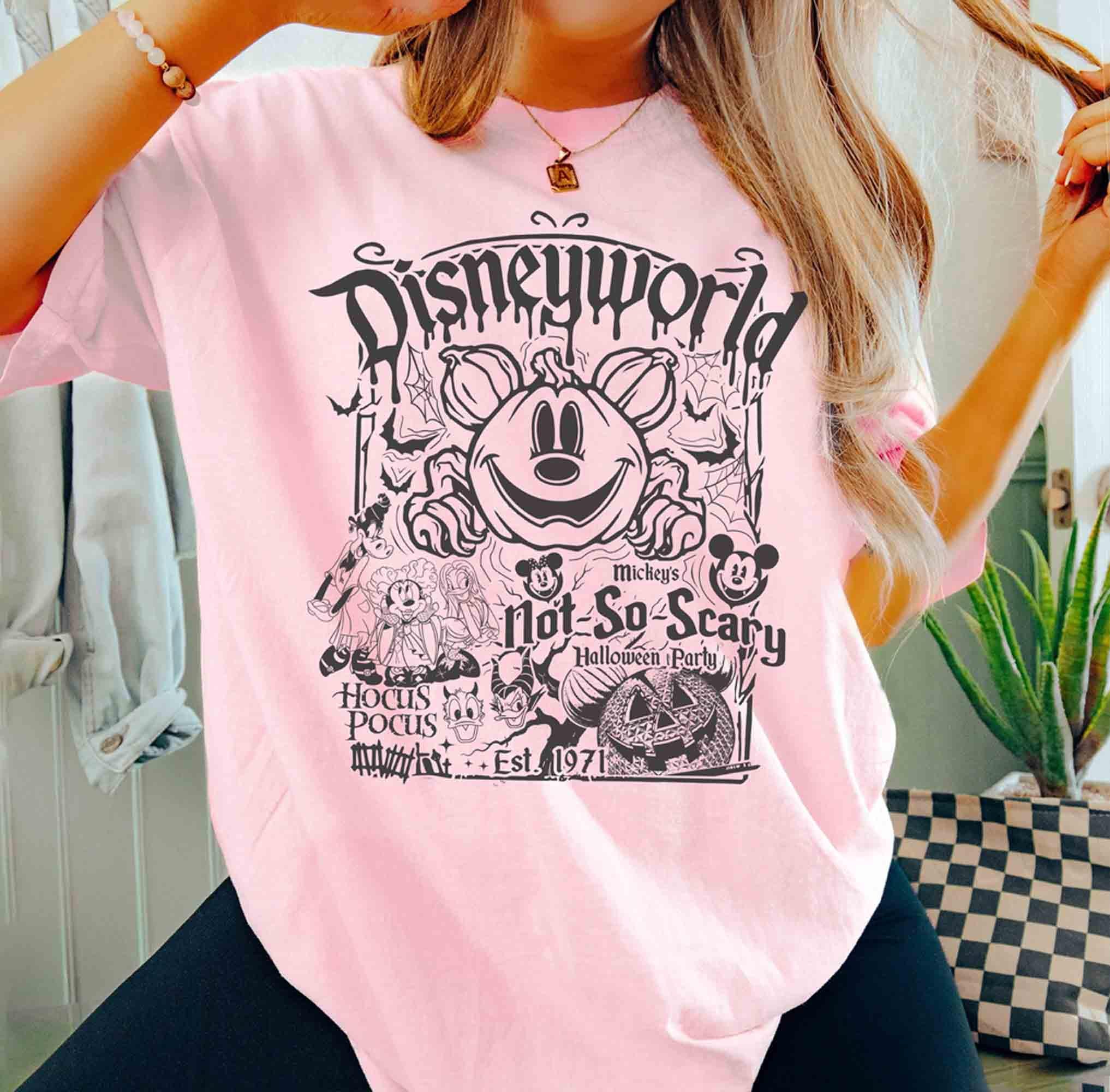 Retro Disneyworld Est.1971 Halloween Shirt, Mickey's Not So Scary Party Shirt, Hocus Pocus Shirt, Disney Halloween Shirt, Halloween GiftHW1608 01
