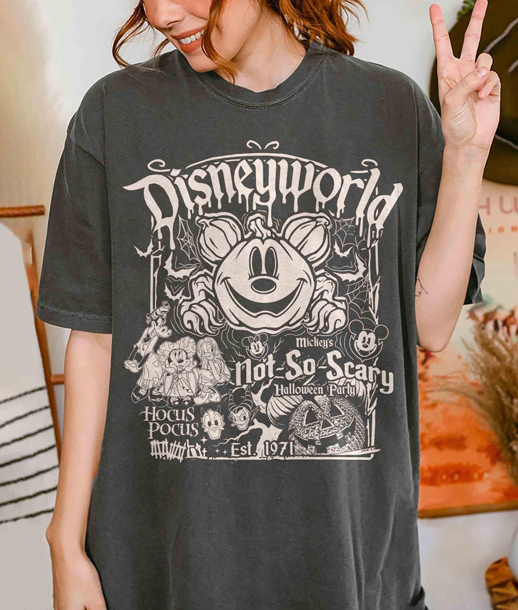 Retro Disneyworld Est.1971 Halloween Shirt, Mickey's Not So Scary Party Shirt, Hocus Pocus Shirt, Disney Halloween Shirt, Halloween GiftHW1608 01