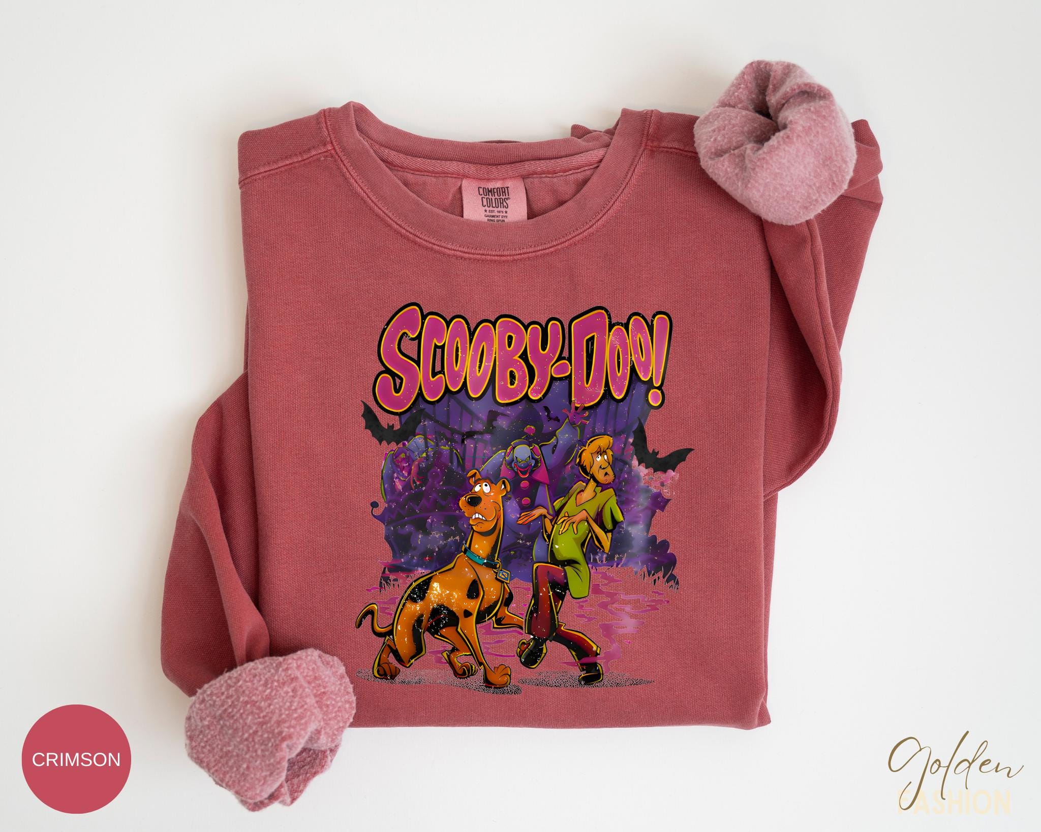Scooby Doo Halloween Sweatshirt, Vintage Halloween Sweatshirt, Halloween Cartoon Shirt, Shagy Scary Costume, Horror Movie T-shirt, B0440 HW2208 03