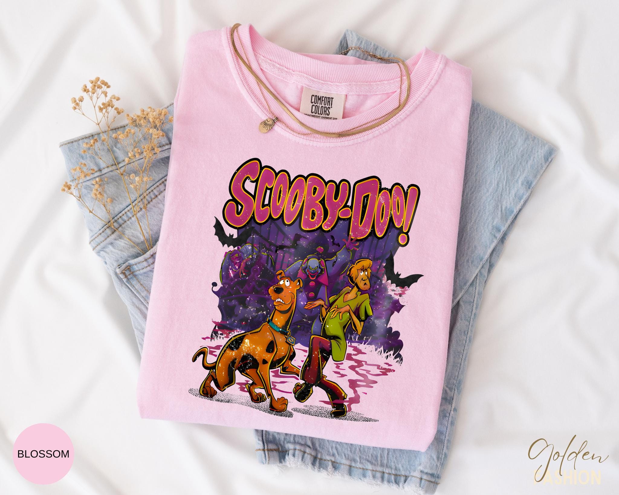 Scooby Doo Halloween Sweatshirt, Vintage Halloween Sweatshirt, Halloween Cartoon Shirt, Shagy Scary Costume, Horror Movie T-shirt, B0440 HW2208 03