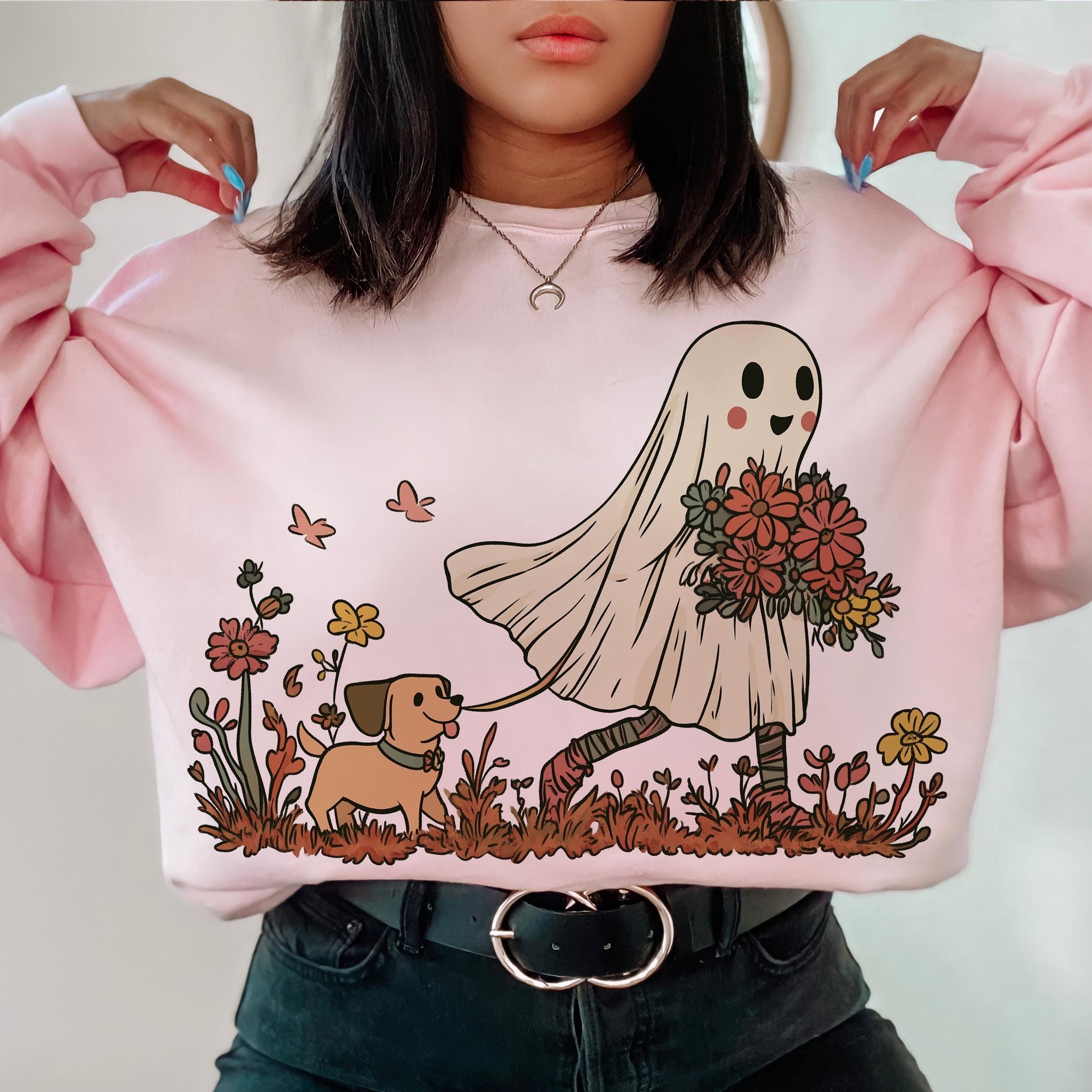 Cute dog mom shirt, Halloween dog shirt, retro halloween shirt, Ghost shirt, Ghost dog shirt, cute halloween shirt, Halloween dog mama shirt HW2208 11