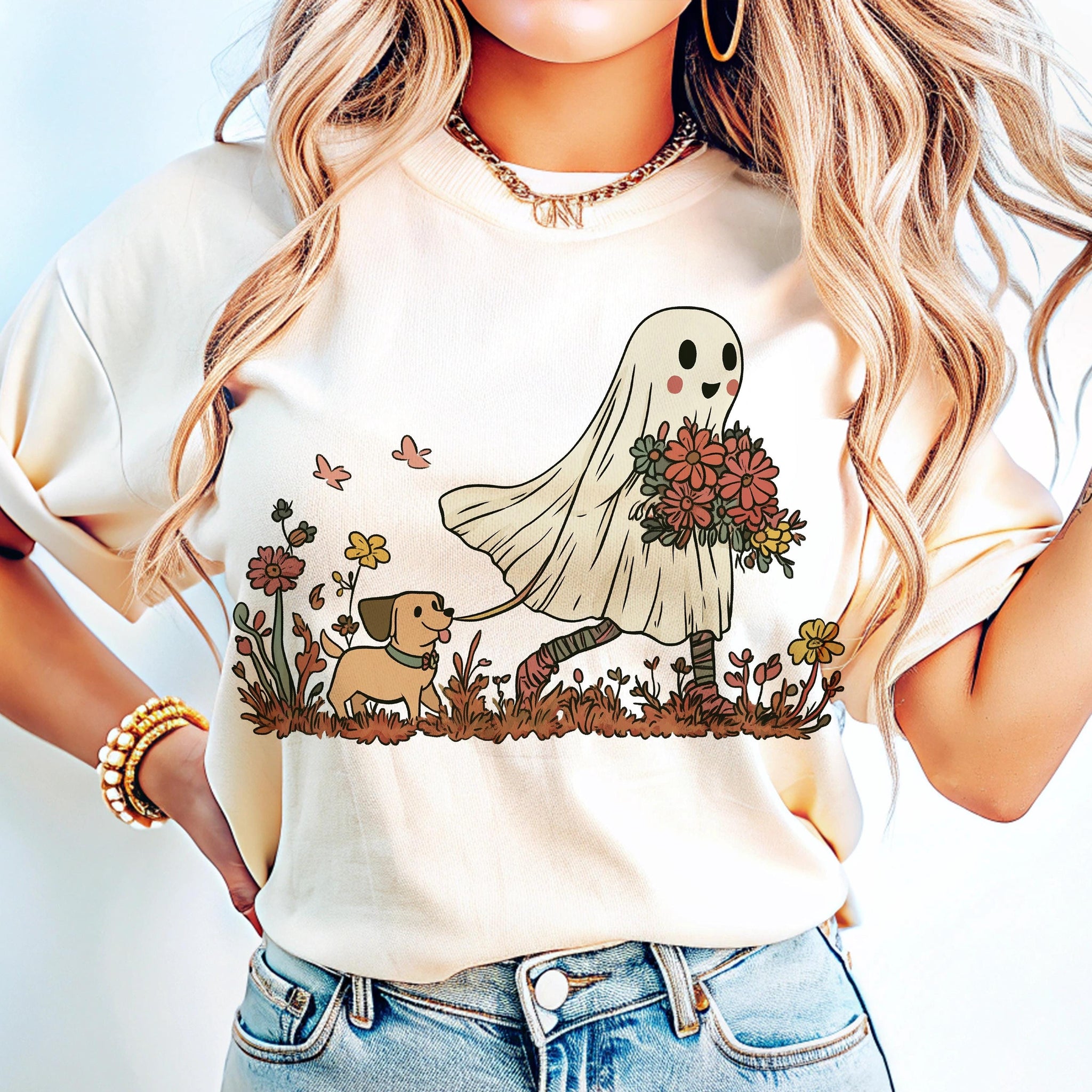 Cute dog mom shirt, Halloween dog shirt, retro halloween shirt, Ghost shirt, Ghost dog shirt, cute halloween shirt, Halloween dog mama shirt HW2208 11