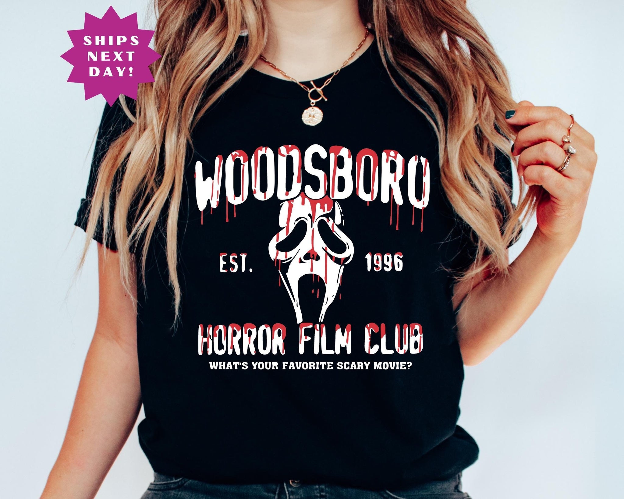 Scream Vintage Halloween Shirt, Halloween Shirt, Ghostface Shirts, Horror Movie Tee, Woodsboro Horror Club Shirt, Scream-Ghost, Horror Movie HWN2008 04