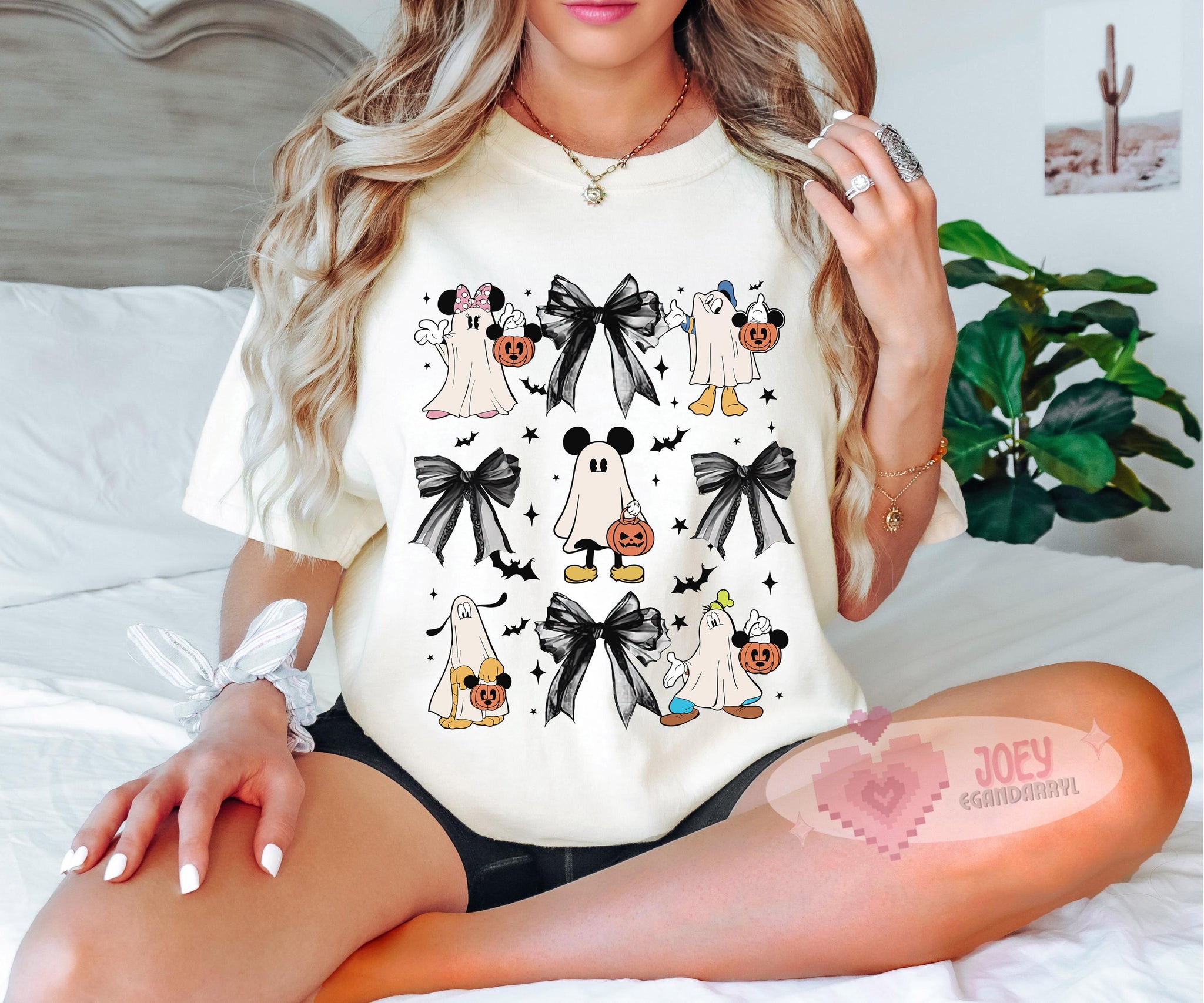 Mickey & Friends Ghost Coquette Bow Halloween Shirt, Disney Mickey's Not So Scary Party Tee, Disneyland Family Spooky Season 2024 Trip TD2308 16