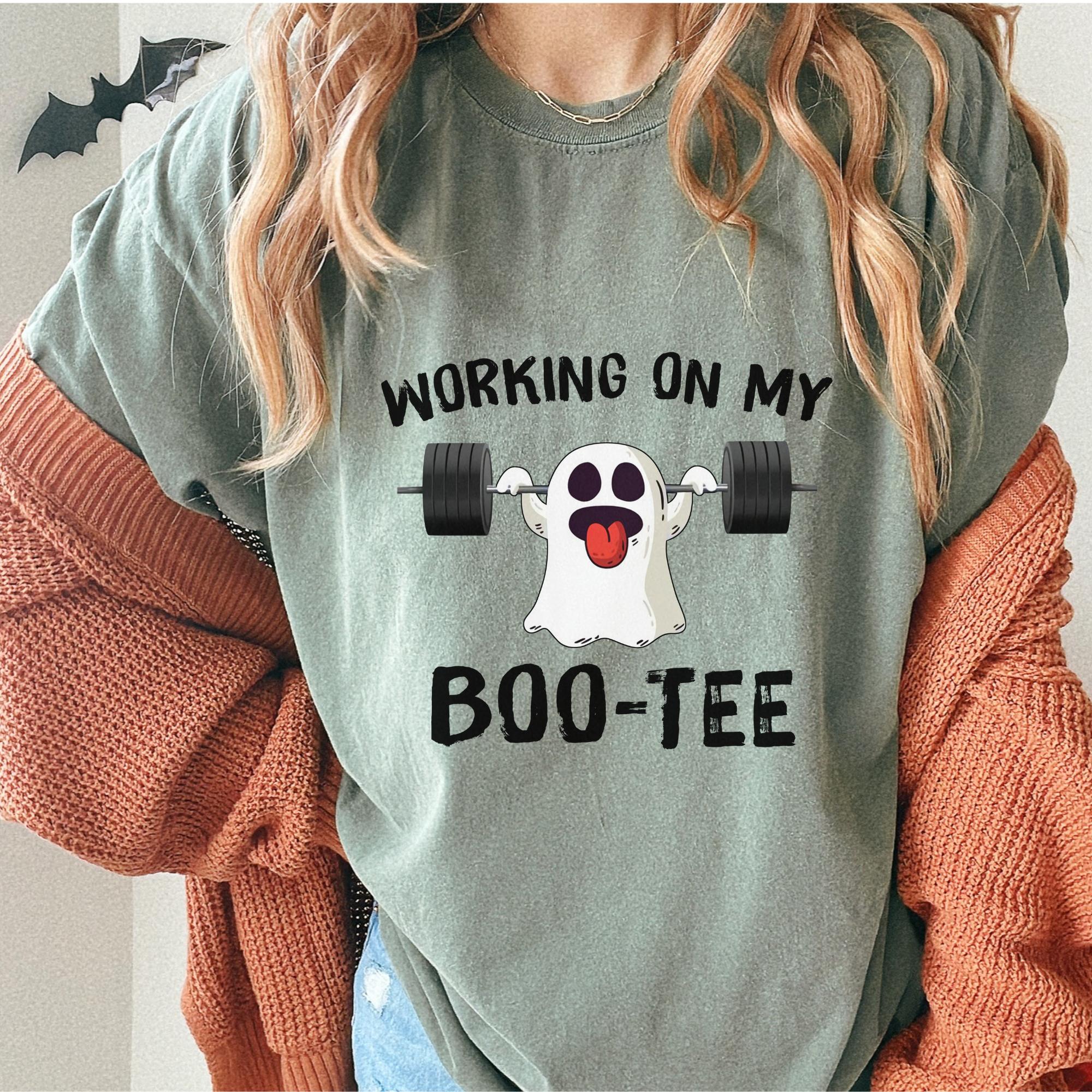 Comfort Colors® Spooky Season Working on My Boote T-Shirt & Sweatshirt, Comfort Colors, Cozy and Funny, Halloween Humor, Graphic T-Shirt HW1908 06