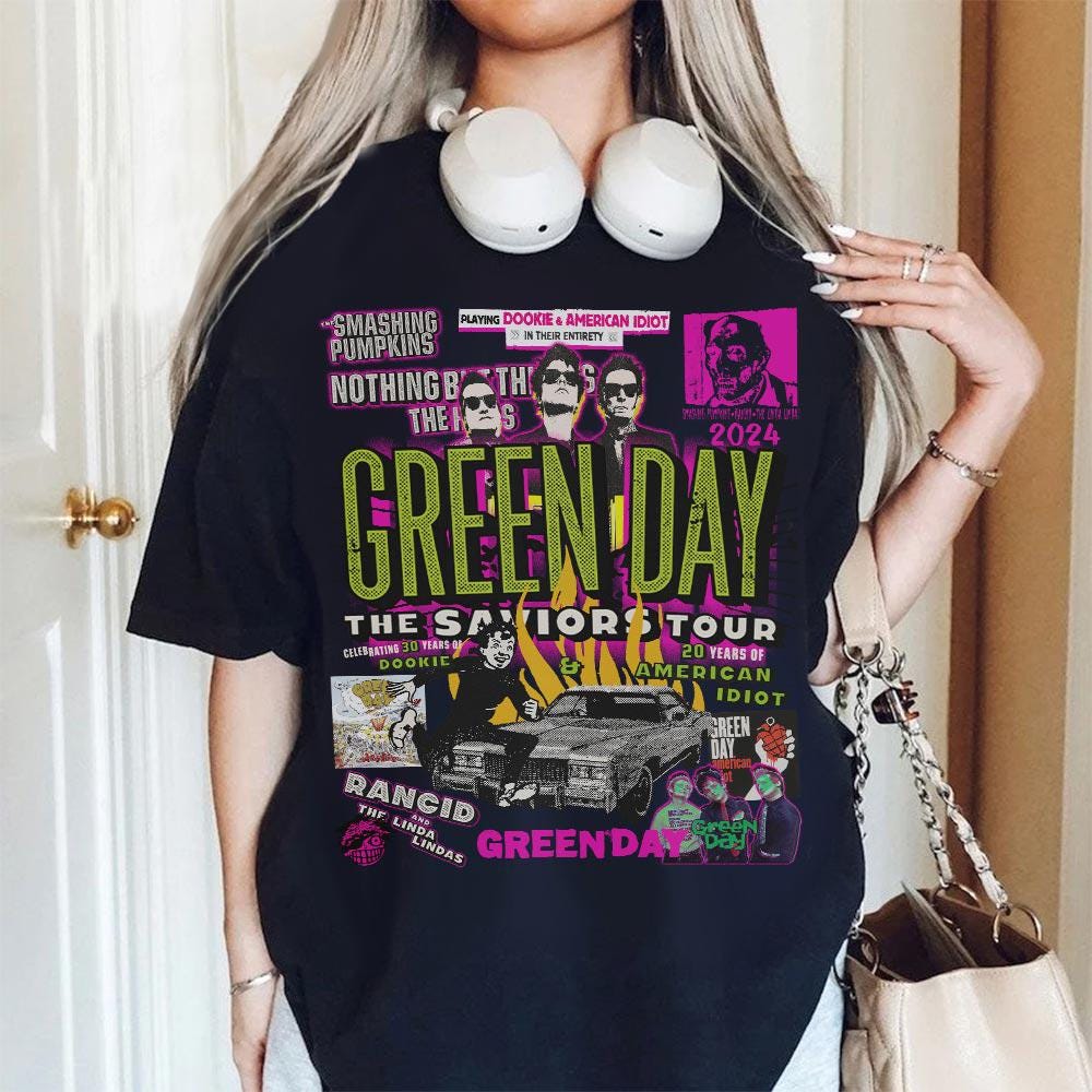 Green Day Dookie Album T-shirt - Green Day Band Shirt - Dookie Album Tee - Nu-metal Band T-shirt, Green Day Savior Tour, Green Day 1 TD0409 10