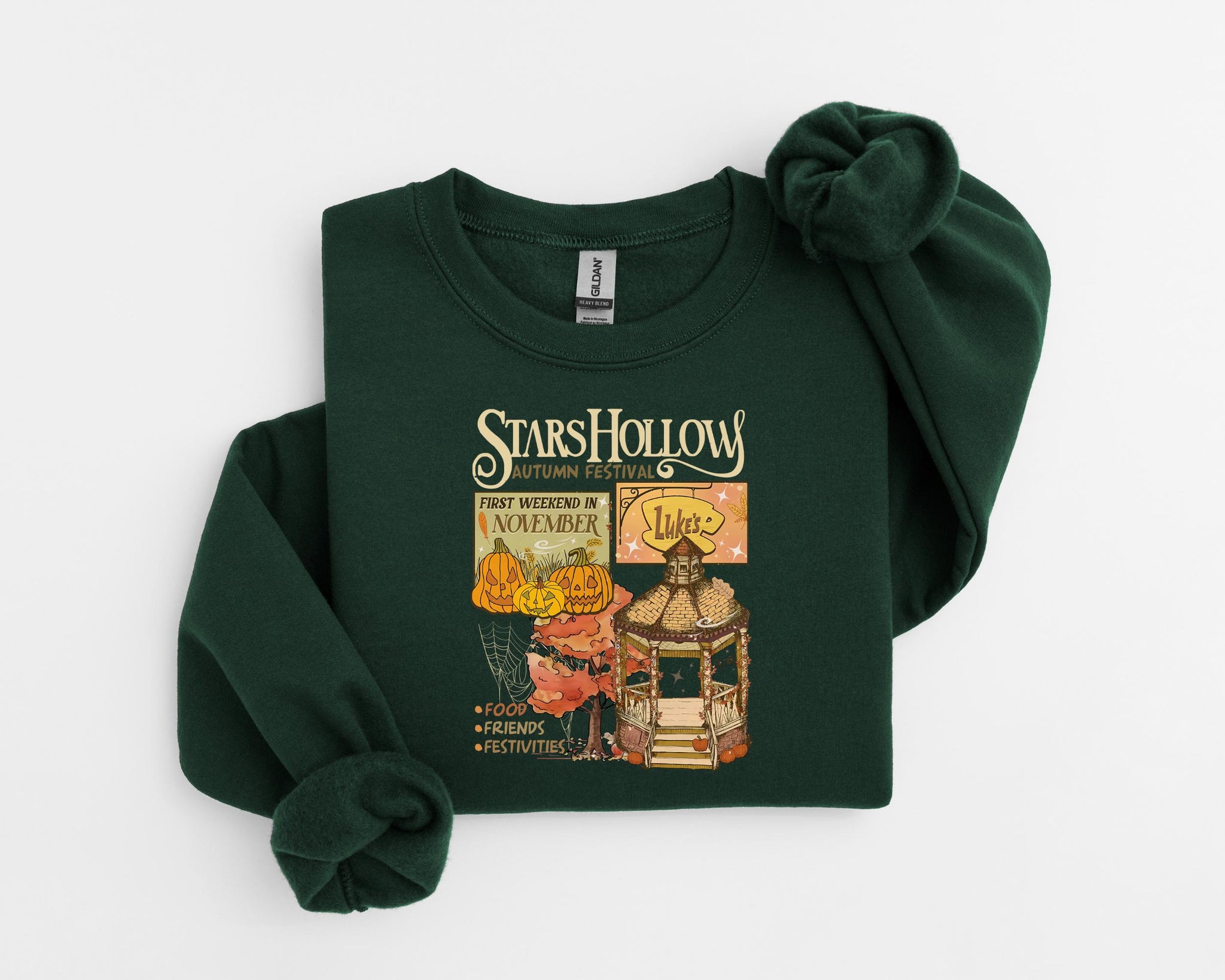 Luke's Stars Hollows Sweatshirt, Autumn Festival Sweatshirt, Stars Hollow First Weekend of November, Retro Style Lukes Diner Sweatshirt TD2308 12