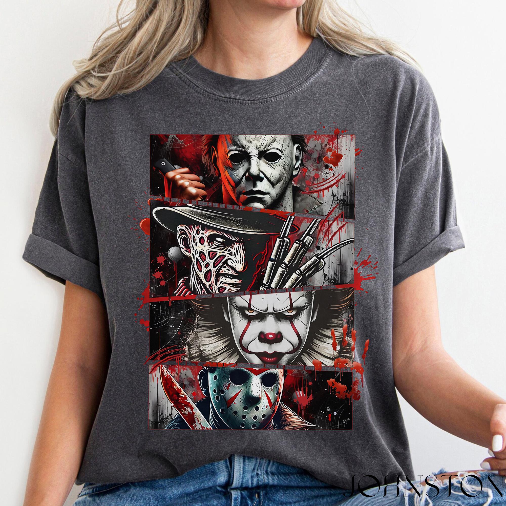 Halloween Horror Nights s Shirt, Vintage Halloween Movie Crewneck, Horror T-shirt, Halloween Horror Movie Sweatshirts Halloween TD2308 02