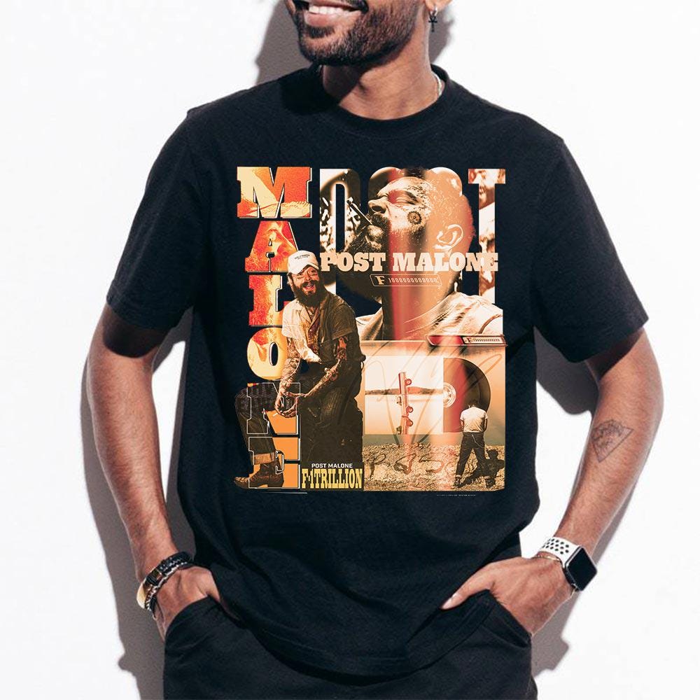 Post Malone Shirt, Post Malone Tour Music Shirt, A Collection Of Country Song List Post Malone Concert 2024 For Fan Unisex Shirt  TD2308 05