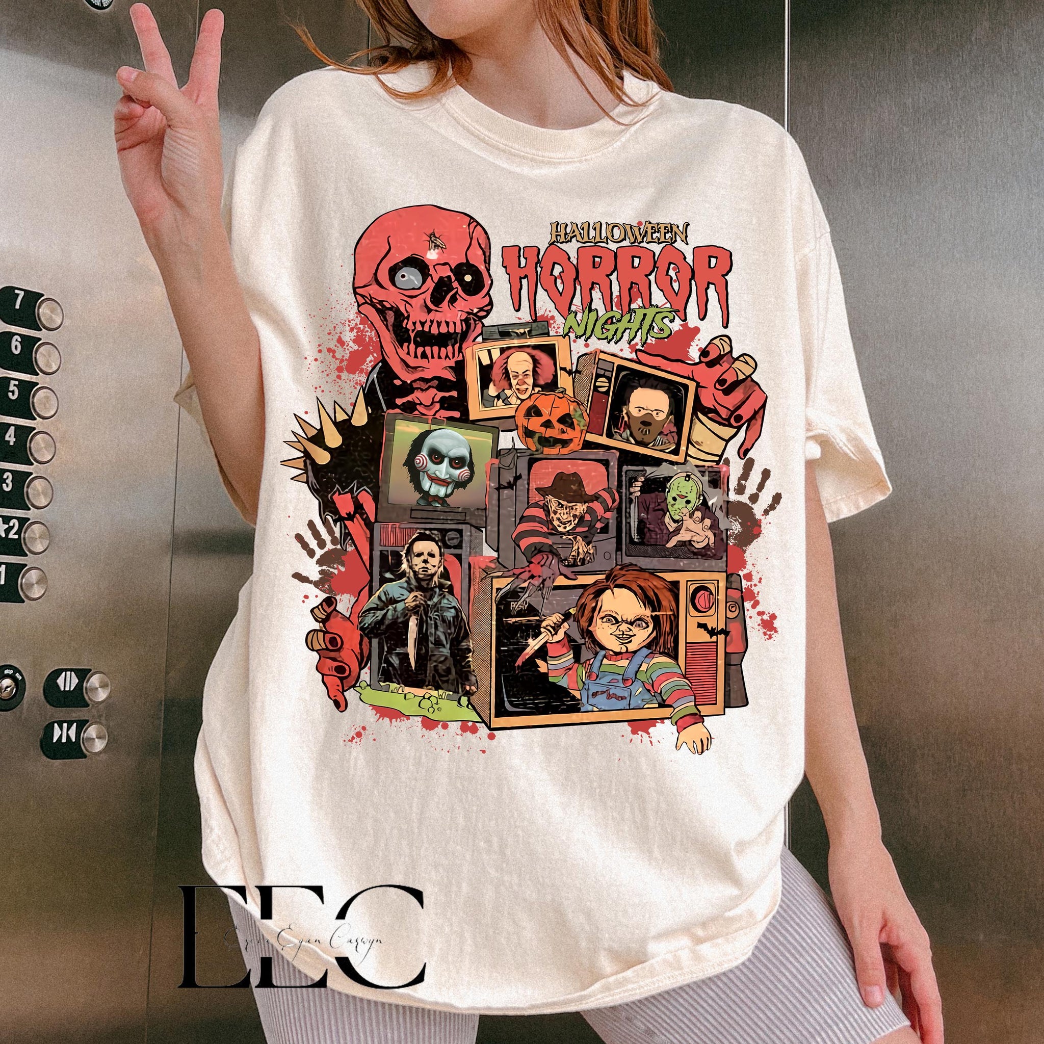 Halloween Horror Nights Comfort Colors Shirt, Vintage Halloween Movie, Horror T-shirt, Halloween Horror Movie Shirt, Halloween Party 2024 HW1908 04