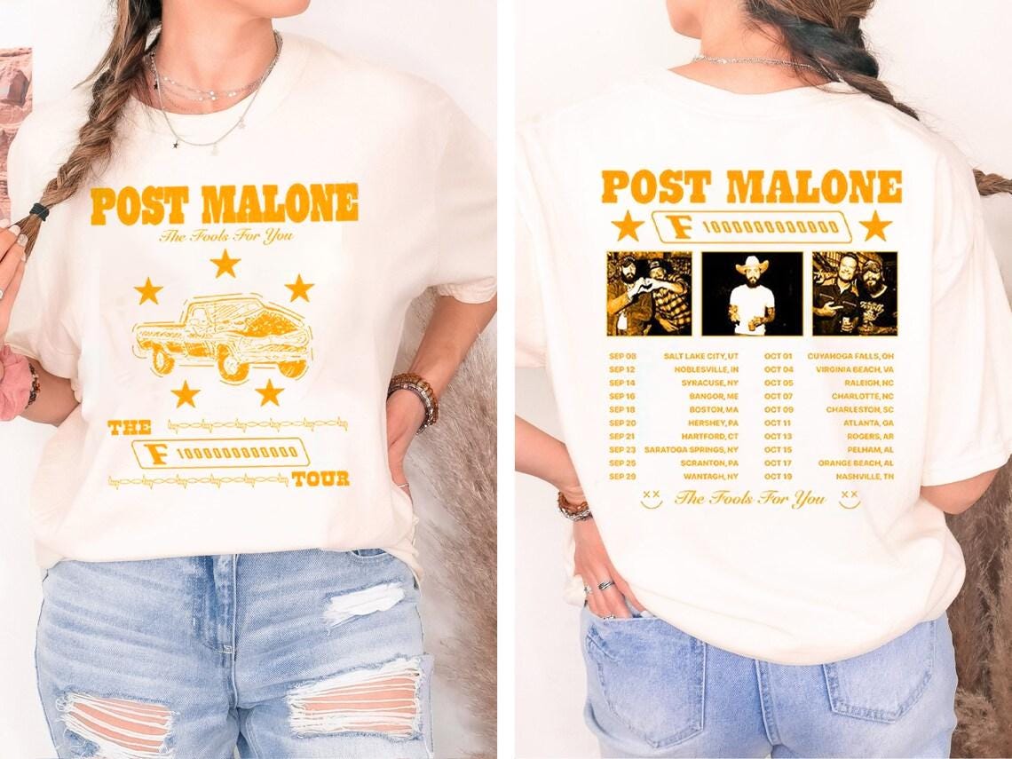 Post Malone Shirt, Post Malone The F-1 Trillion Album Shirt, 2024 Concert Shirt, Posty Tee, Tour 2024 Shirt