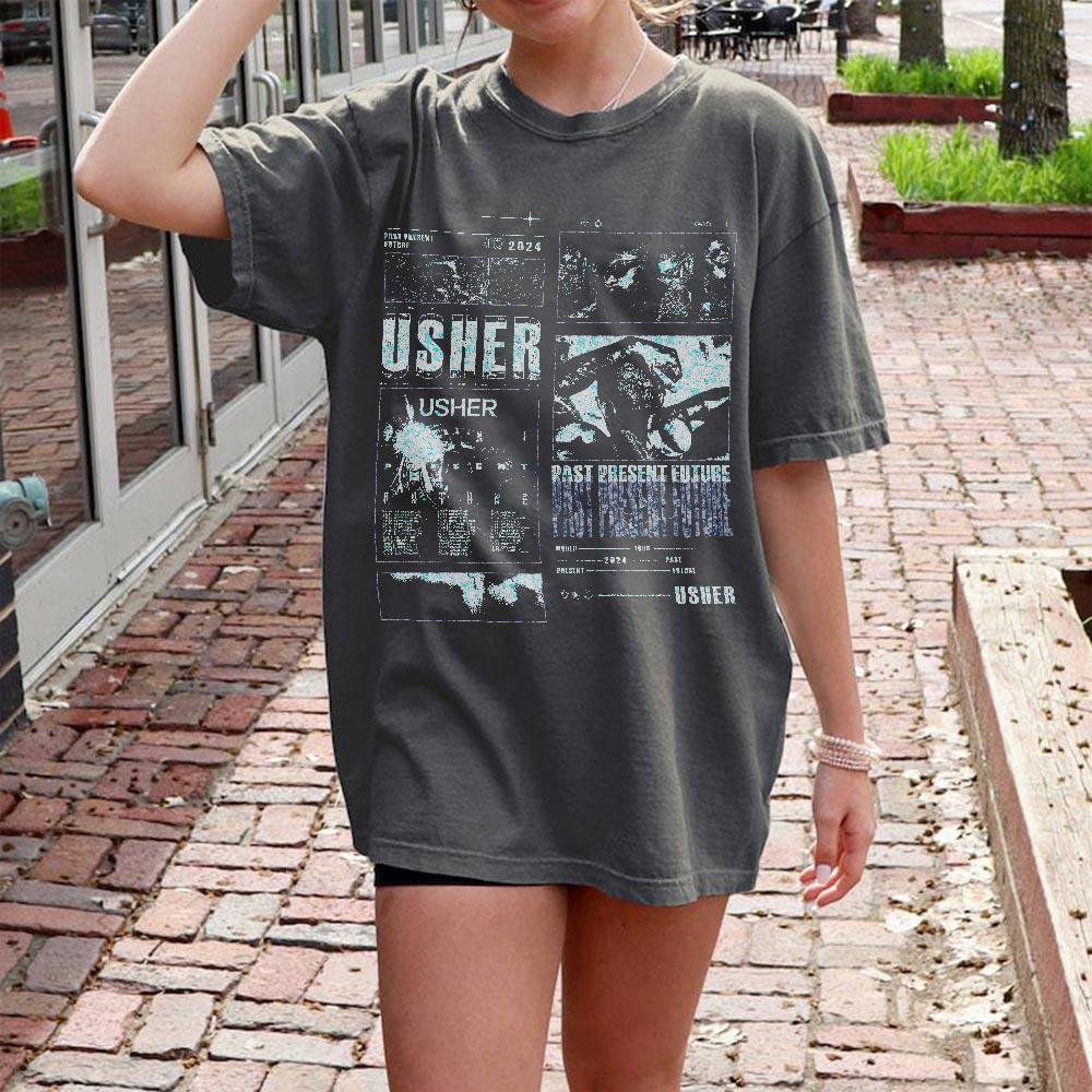 Usher Rapper shirt, Usher Past Present And Future World Tour Shirt, Usher Fan shirt, Usher Tour Shirt, Usher World Tour 2024 Shirt V3 1308M MS2208 26