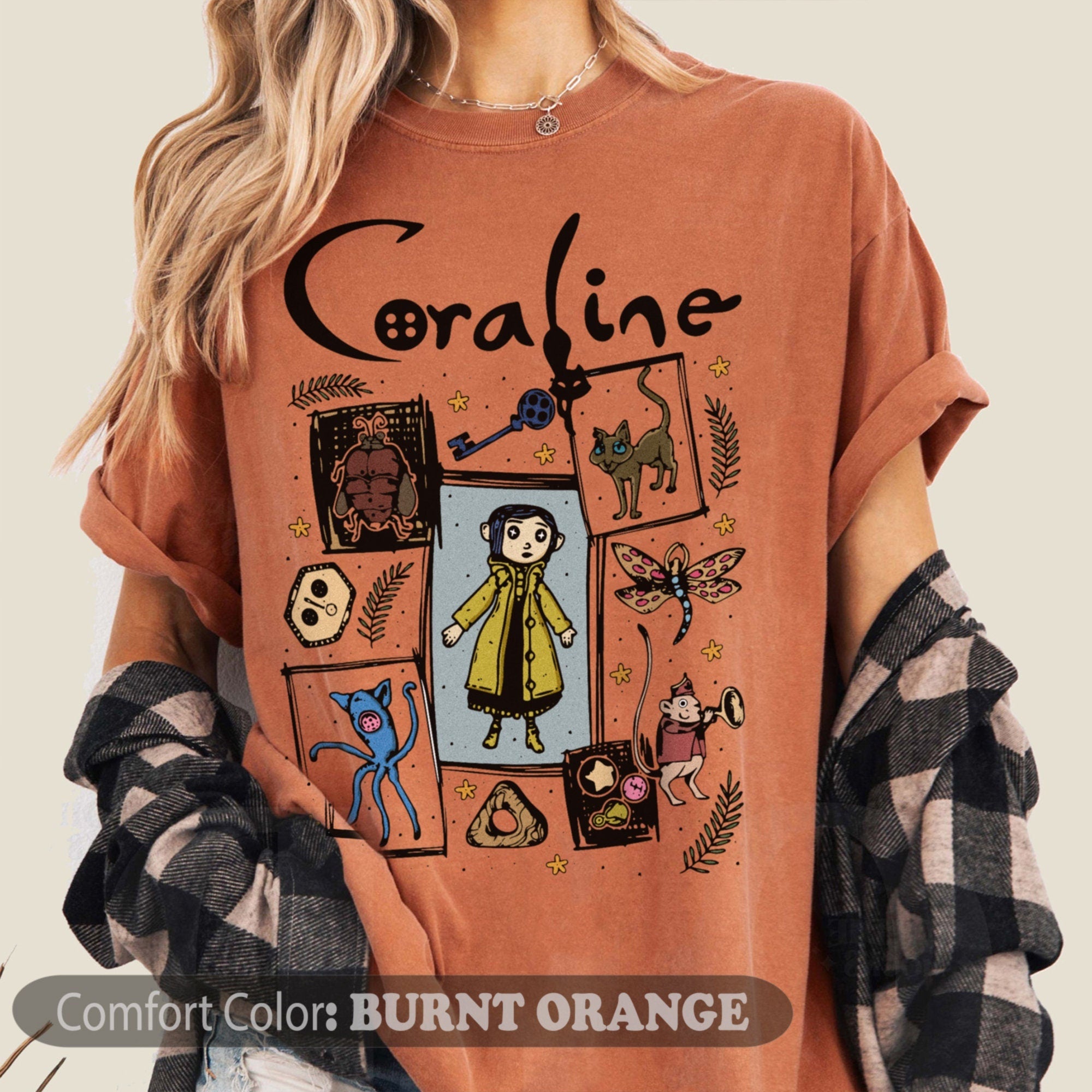 Coraline Shirt, Halloween Coraline Shirt, Spooky movie Shirt, Coraline Doll Shirt,Coraline Best For Coraline Movie Vintage Retro Horror HWN2008 07