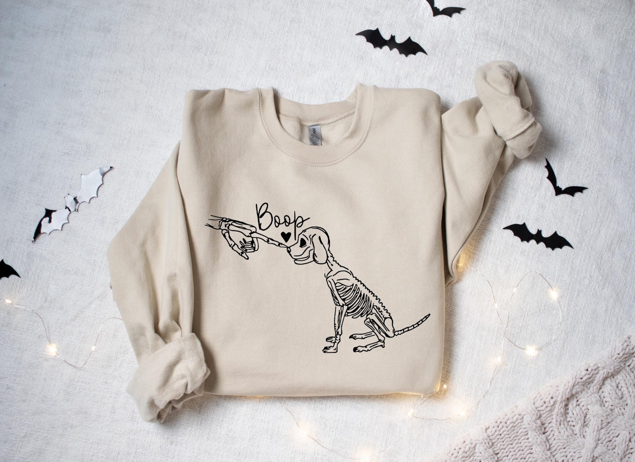 Dog Boop Halloween Hoodie, Dog Skeleton Sweatshirt, Funny Dog Shirt, Dog Lover Gifts, Dog Mom Hoodie, Spooky Dog Hoodie, Dog Skeleton Hoodie TD2308 06