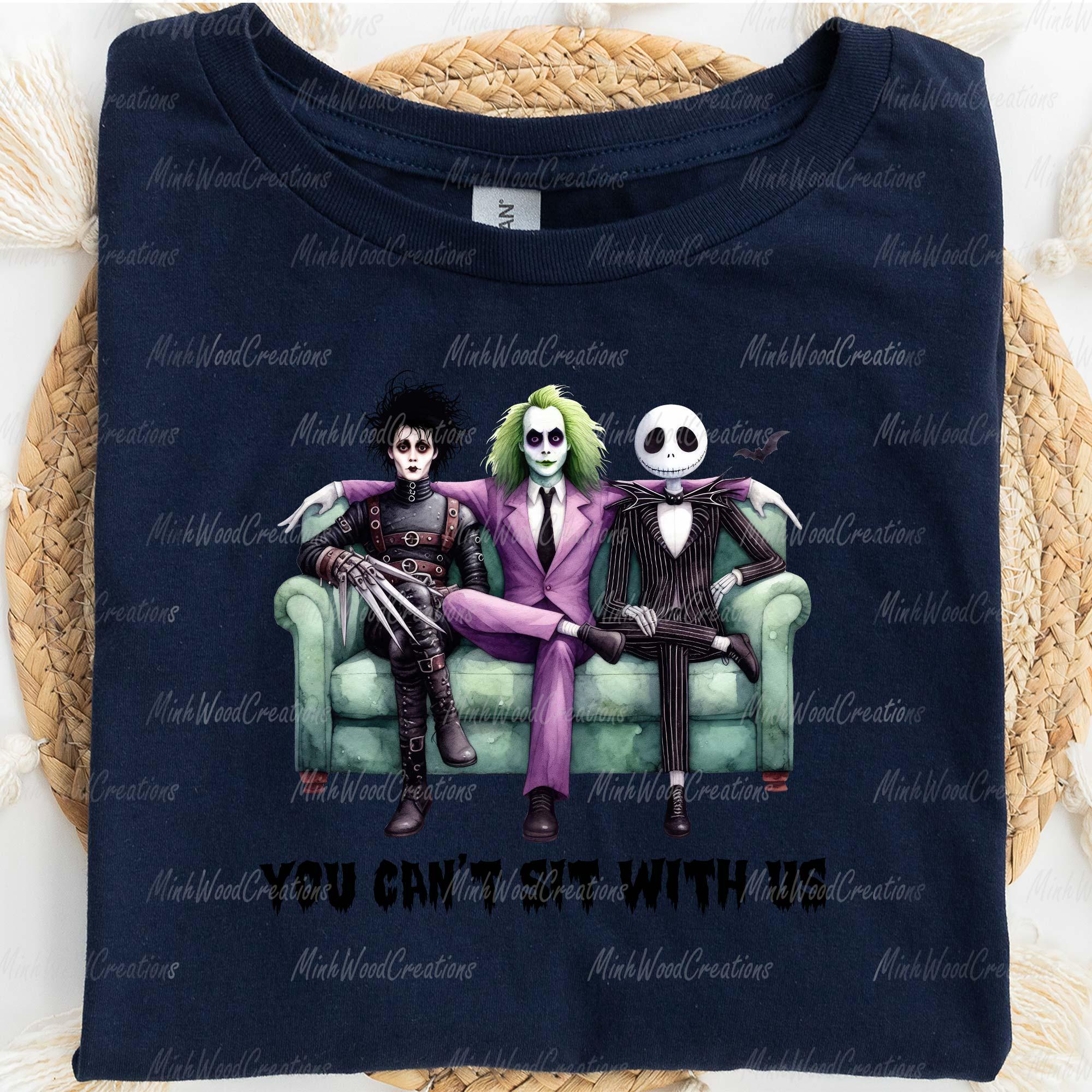 You Can’t Sit With Us Shirt, Scary Halloween Shirt, Horror Friends Shirt, Horror Movies, Killers Shirt, Halloween Killer Friends, Sublimation Files HW1708 23