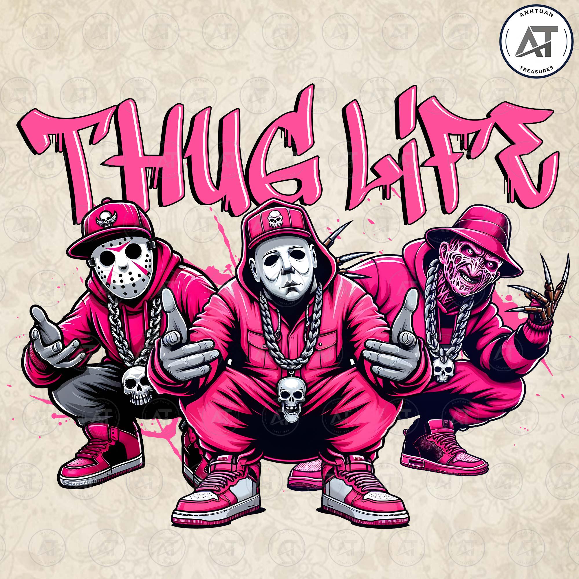 Thug Life Halloween Shirt, Horror Characters Shirt, Horr Face Shirt, Horror Shirt, Halloween Shirt, Spooky Season Shirt, Thug Life Shirt, Download Files HW1908 07