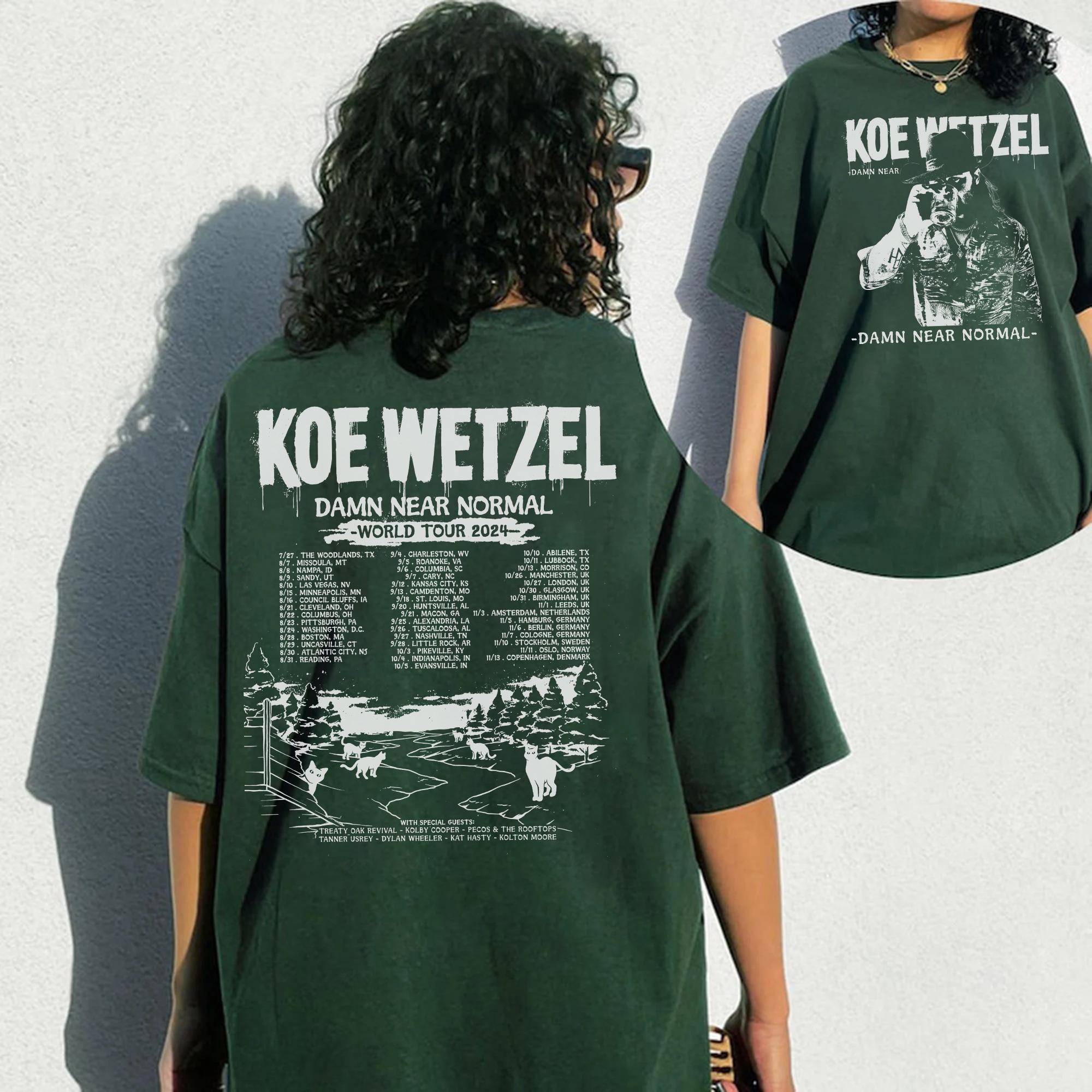 Wetzel Bootleg 2side Shirt, Wetzel Country Music Shirt,  Koe Wetzel Shirt, Damn Near Normal Tour 2024 Shirt, Wetzel Fan Gift TD2908 13