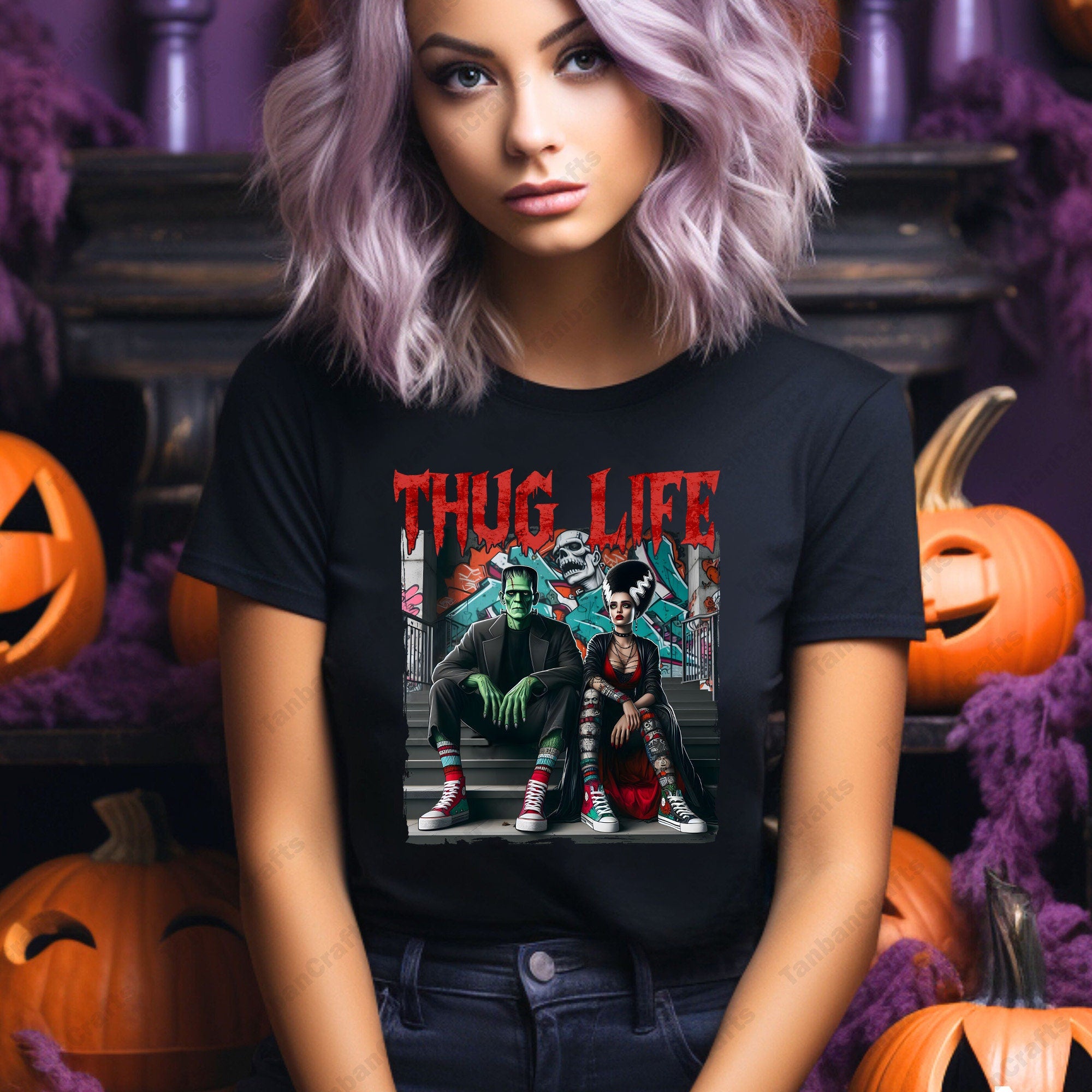 Thug Life Shirt, Halloween Nightmare Shirt, Halloween Monster Shirt, Spooky Season Shirt, Trick Or Treat Shirt, See You In Hell Shirt HW1708 15