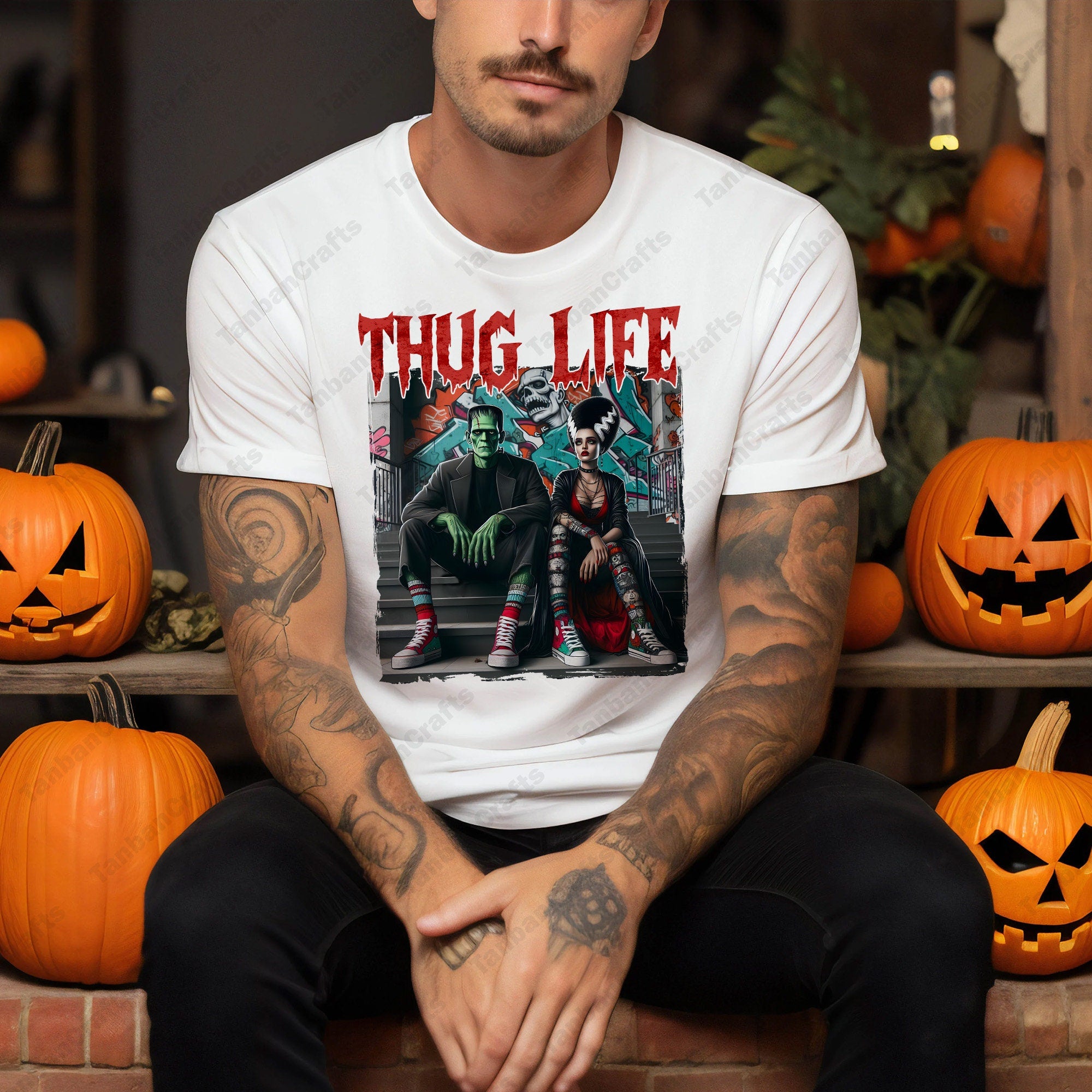 Thug Life Shirt, Halloween Nightmare Shirt, Halloween Monster Shirt, Spooky Season Shirt, Trick Or Treat Shirt, See You In Hell Shirt HW1708 15