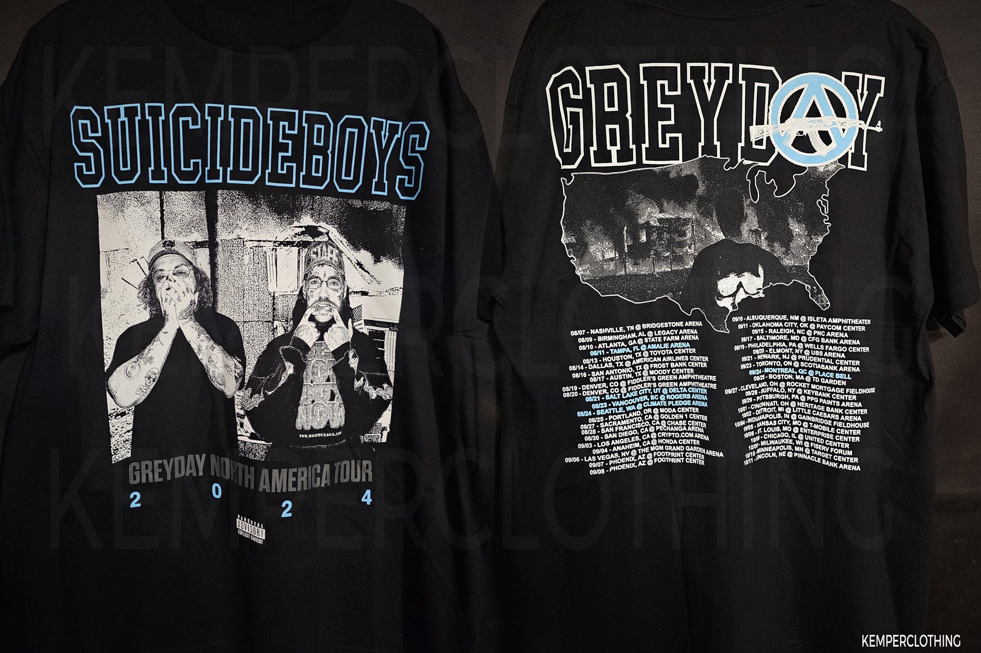 Greyday 2024 SuicideBoys Hip-Hop Vintage T-shirt MS2108 20