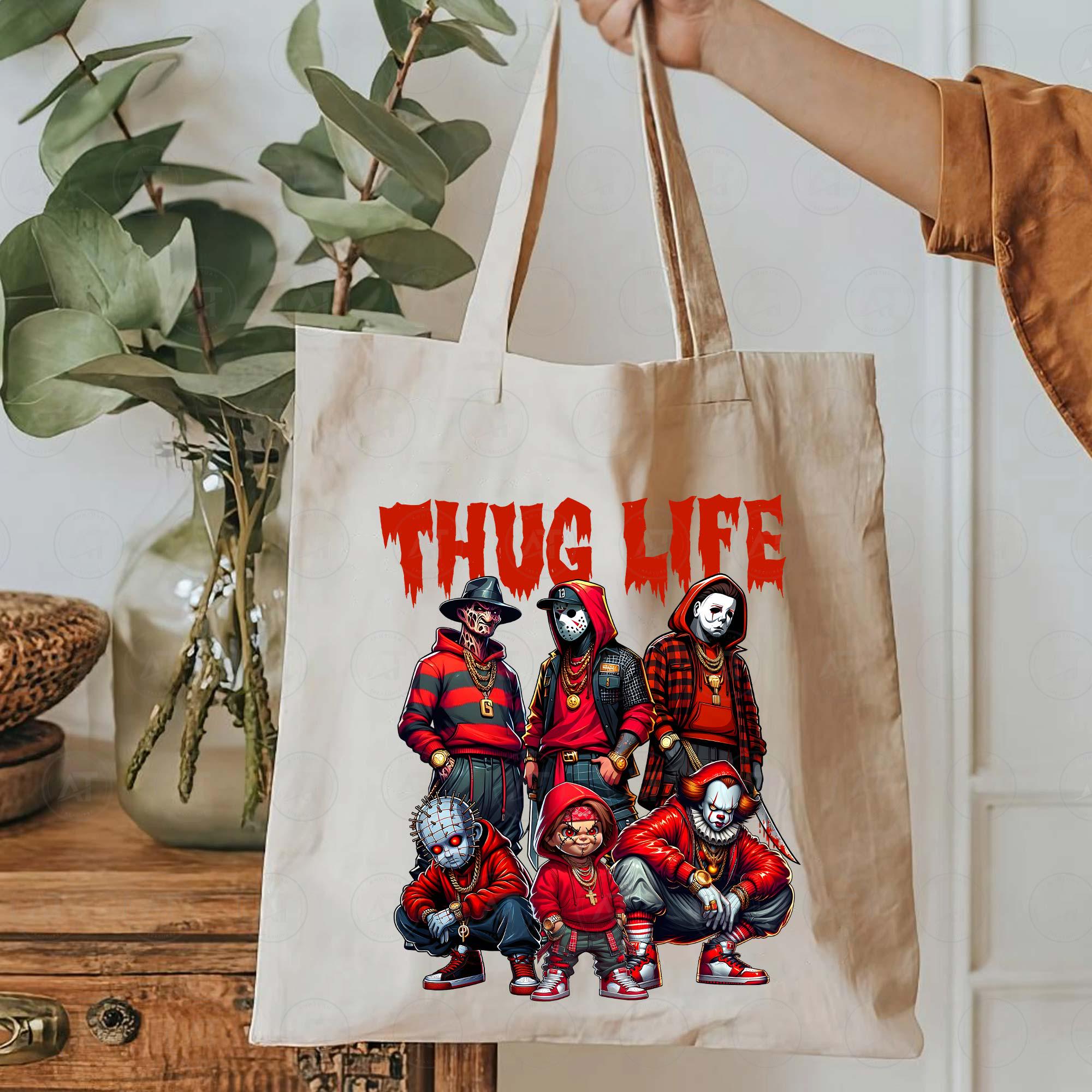 Thug Life Horror Movie Shirt, Halloween Horror Characters Shirt, Friends Horror Characters Shirt, Friend Horror Shirt, Halloween Shirt, Download Files HW1708 04