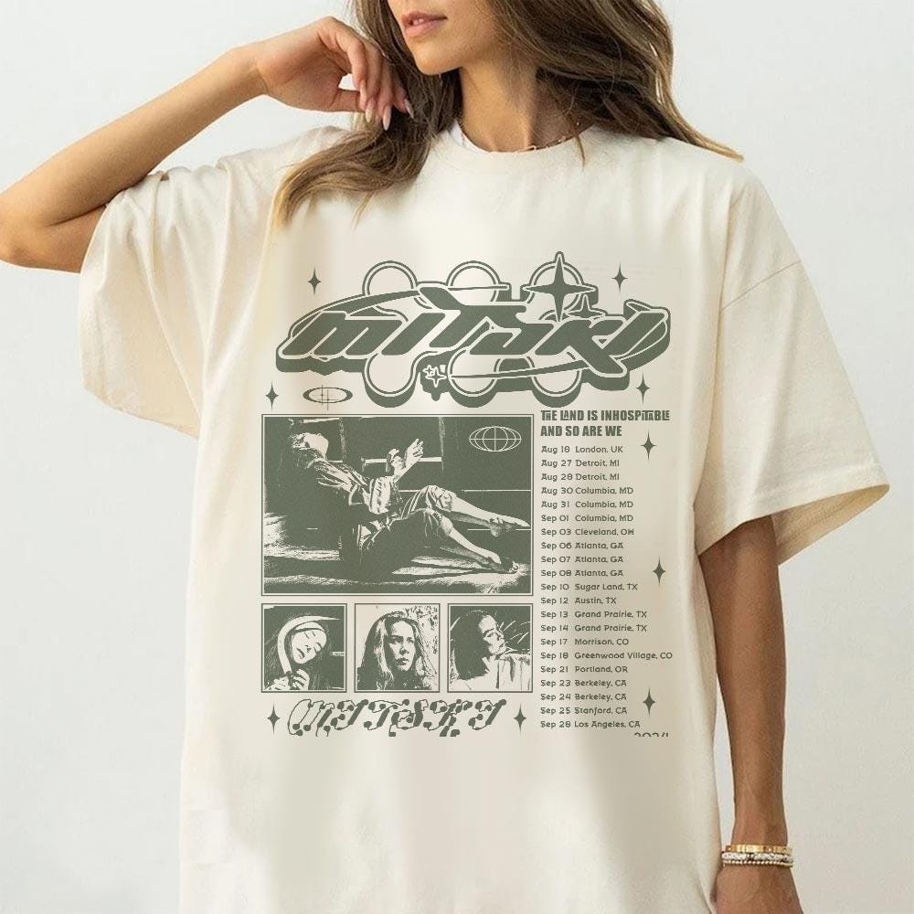 Mitski Tour Shirt,  Mitski w/ Lamp Tour 2024 Tee, Mitski Album Tee, Band Tee, Mitski Vinatge Graphic Shirt V1 1508OZ TD2908 06