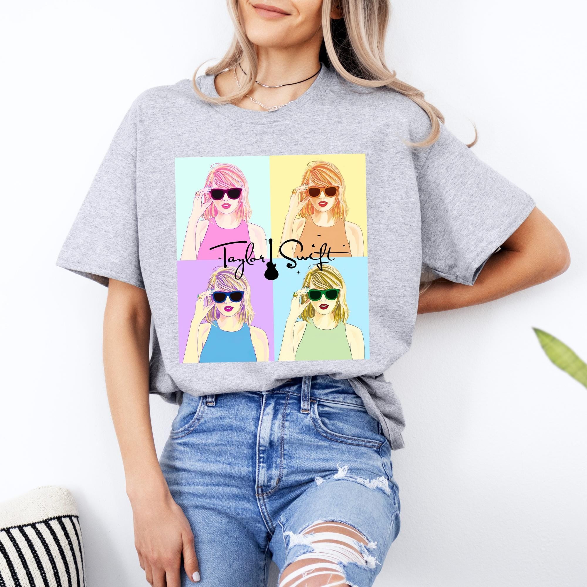 Taylor Swift Shirt, Four Taylor Swift Pictures, Taylor Swift Kids Shirt, Gift for Her, Little Swiftie Shirt, Taylor Concert Shirt