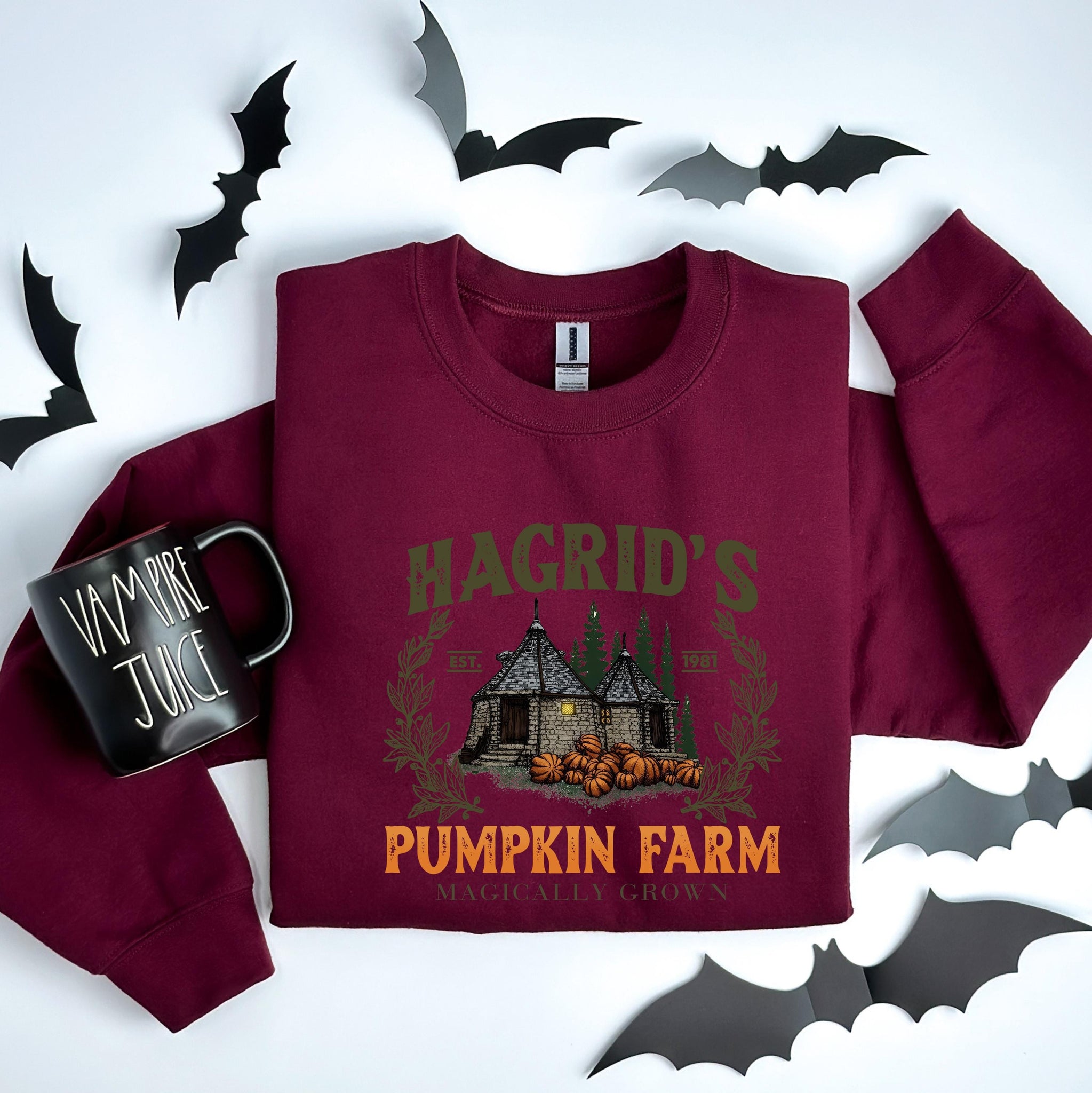 Hagrid's Pumpkin Patch Shirt Pumpkin Farm Crewneck Sweatshirt Potter Book Christmas Birthday Gift Potterhead Fan Autumn Fall Halloween Shirt HW2208 09