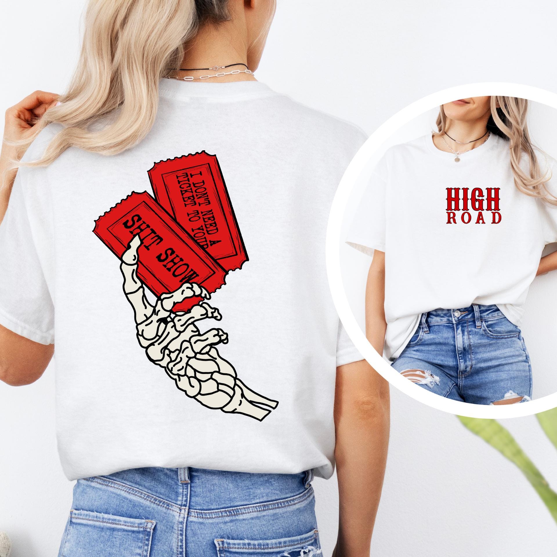High Road Graphic Shirt, High T-shirt, Cow Print Shirt, Birthday Gift Girl, Meme Shirt, Yellowbush Road Shirt, K W Shirt, Crazy Music Shirt, TD2308 20