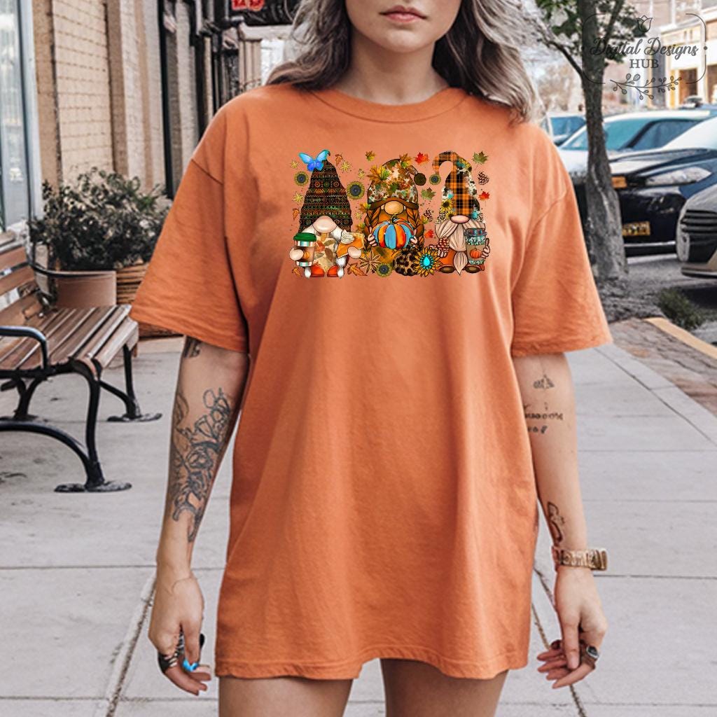 Fall Gnomes Sweatshirt, Fall Vibes Gnomes Sweatshirt, Gnomes And Pumpkin Shirt, Fall Pumpkin Shirt, Happy Fall Shirt, Autumn Sweatshirt HW2208 08
