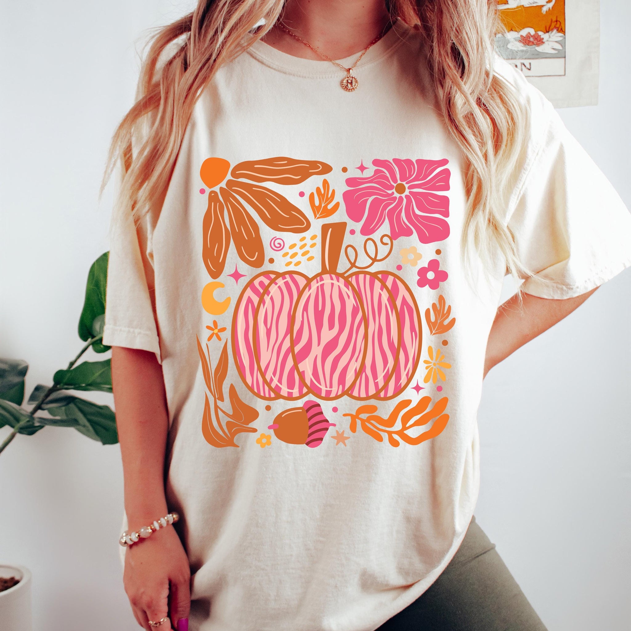 Leopard Pink Pumpkin Shirt, Boho Floral Fall Shirt, Retro Fall Shirt, Autumn Vibes Shirt, Pumpkin Season Shirt, Leopard Pumpkin Shirt, Fall Sublimation HW1908 17