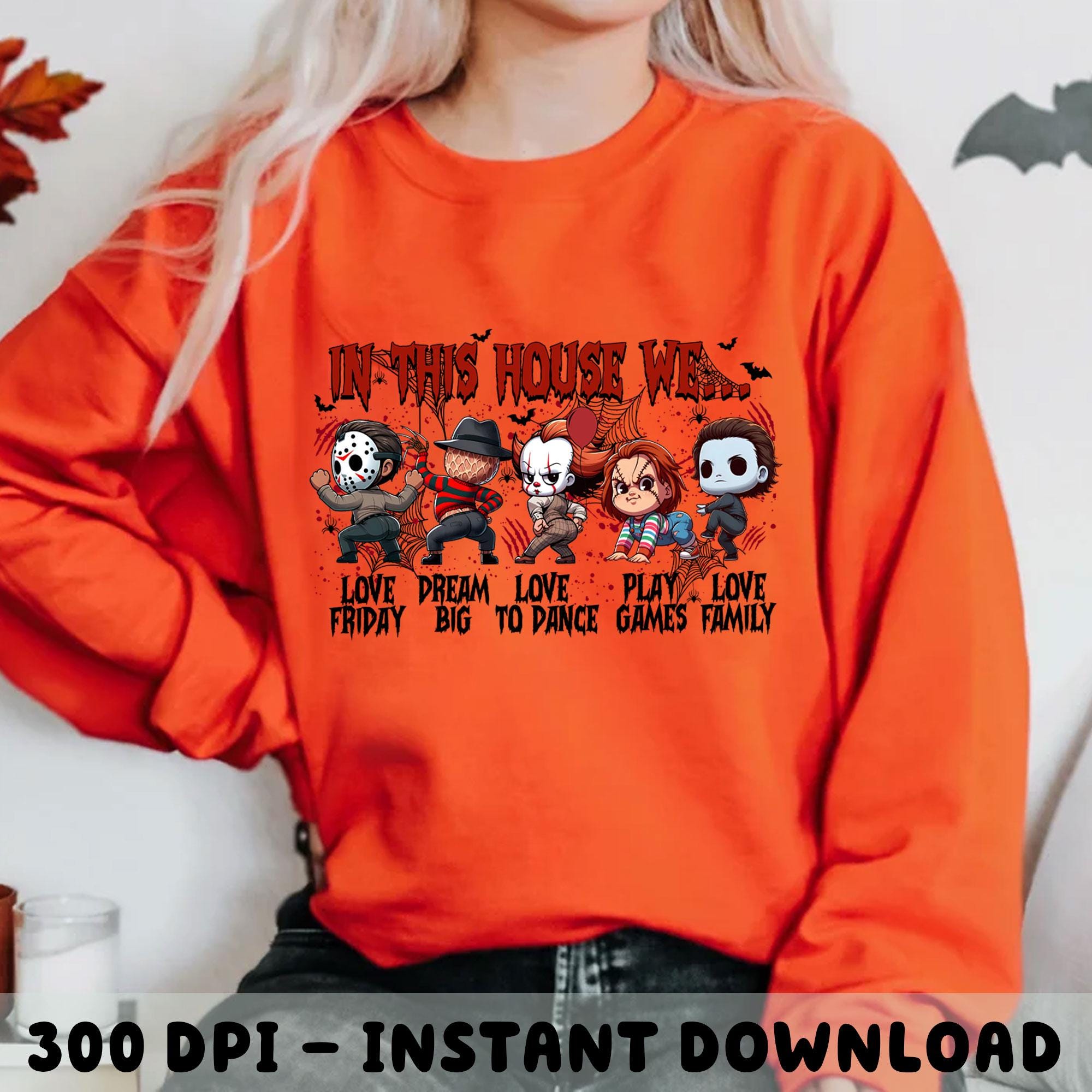 Halloween Horror Characters shirt, Friends Horror Characters shirt, Halloween shirt, Horror Movie Killers, There're Some Horrors In This House shirtHW1608 07
