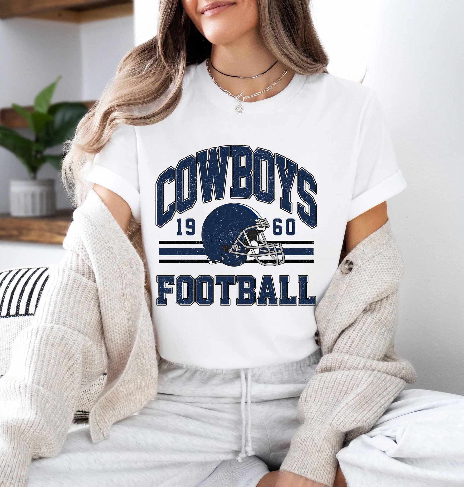 Vintage Cowboy Football Sweatshirt, Vintage Football Sweatshirt, Football Vintage Sweatshirt, Cowboy Game Day Shirt, Dallas Football Shirt